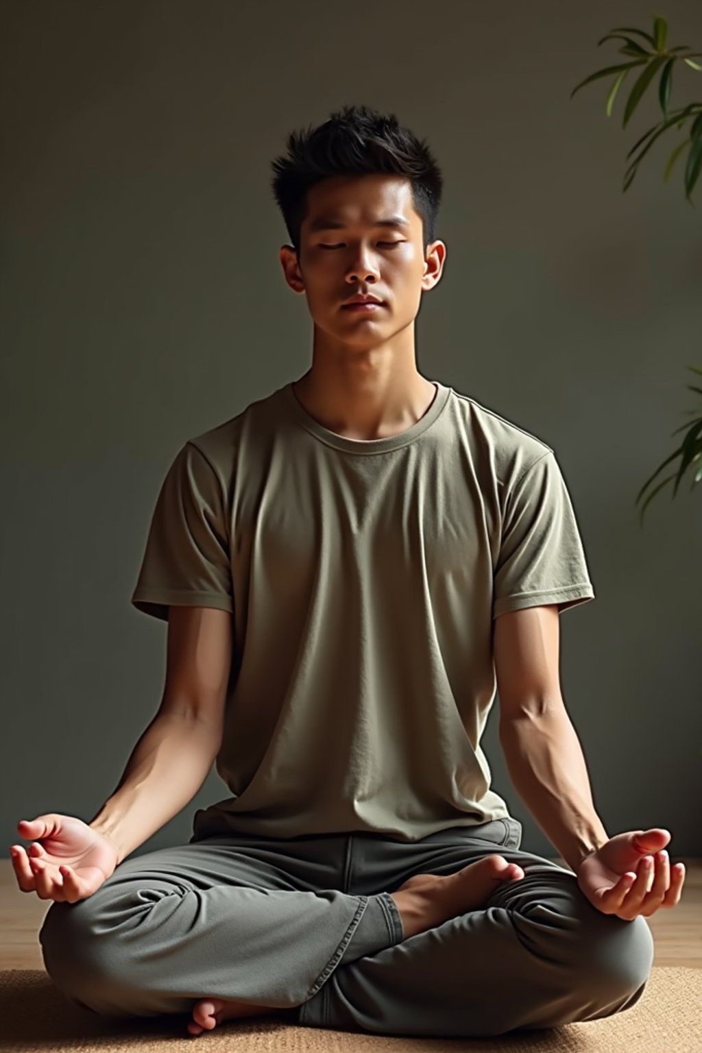 man engaging in a mindfulness practice