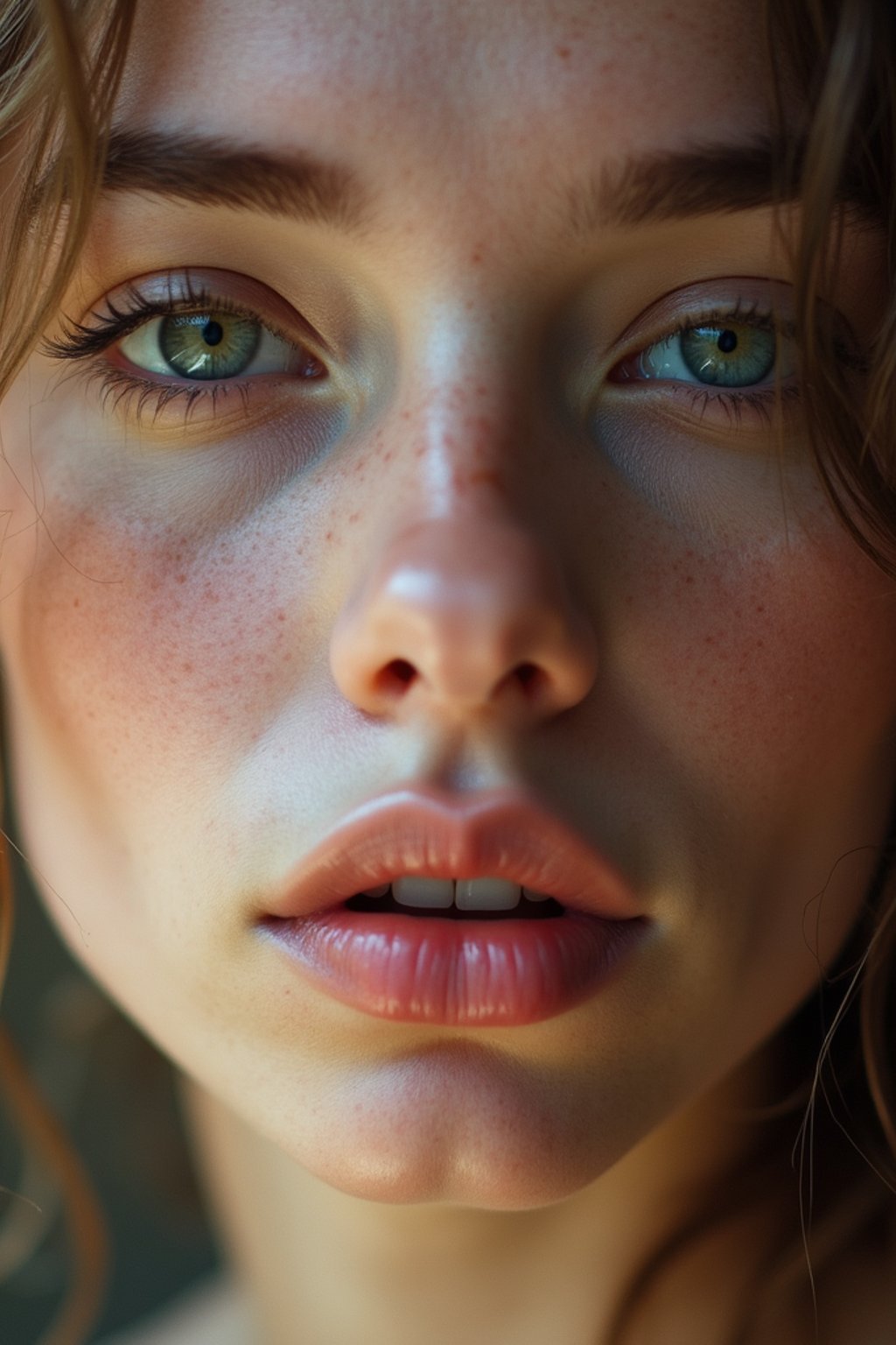 close up of woman without makeup