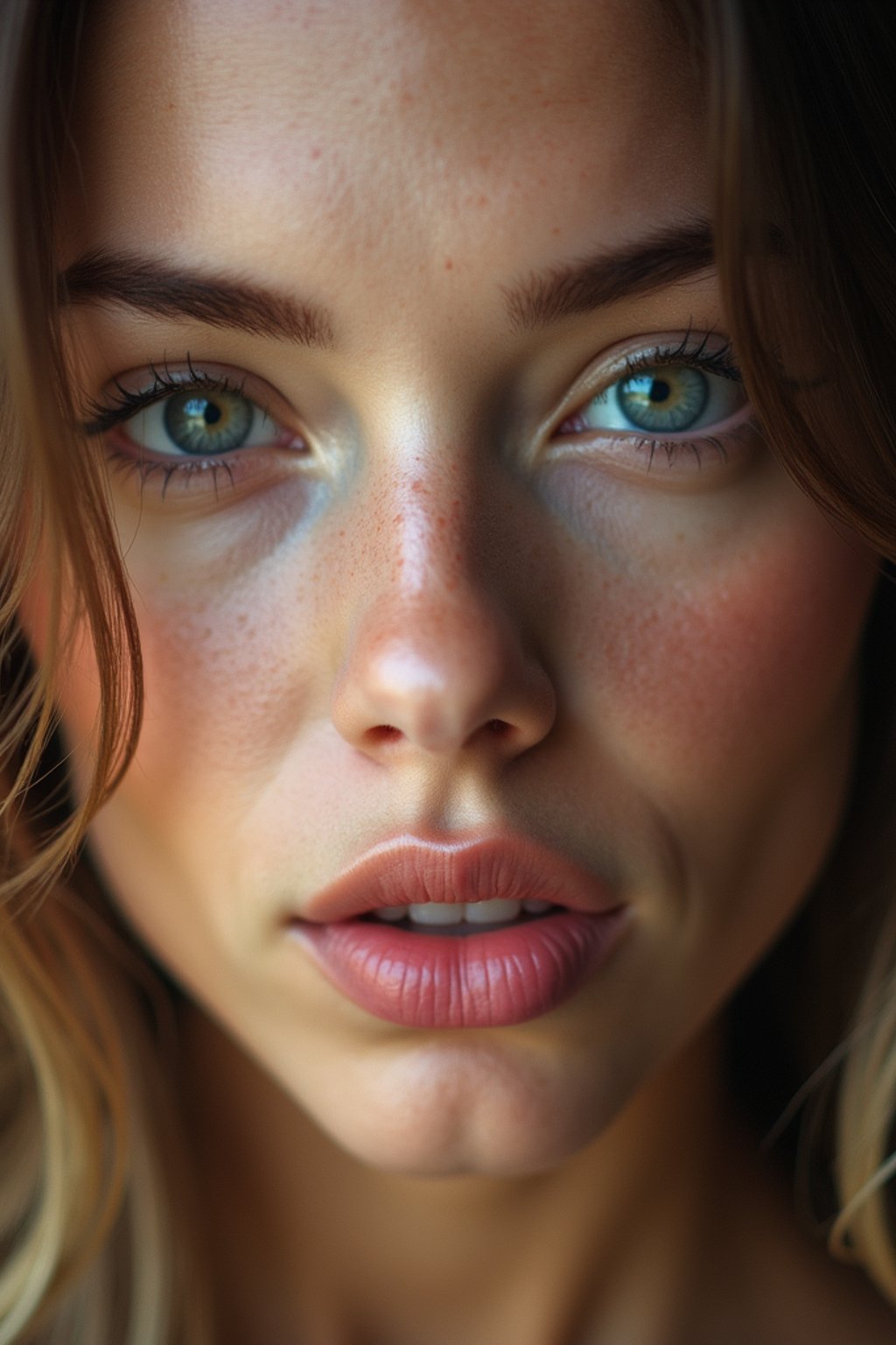 close up of woman without makeup