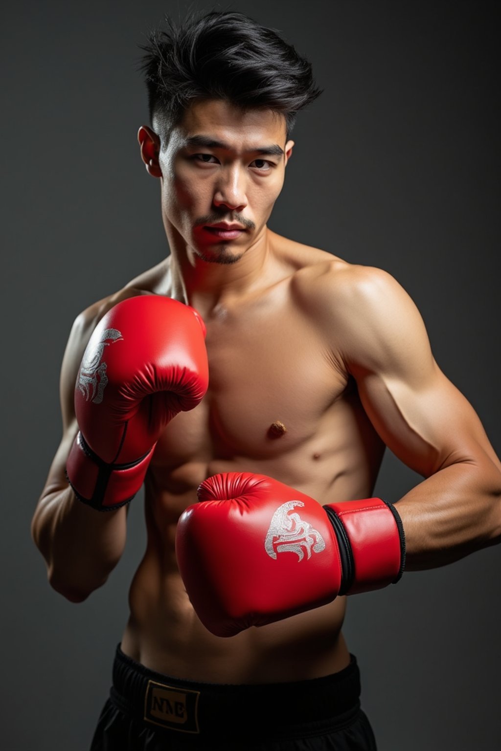 man as a Boxer wearing Boxing Gloves