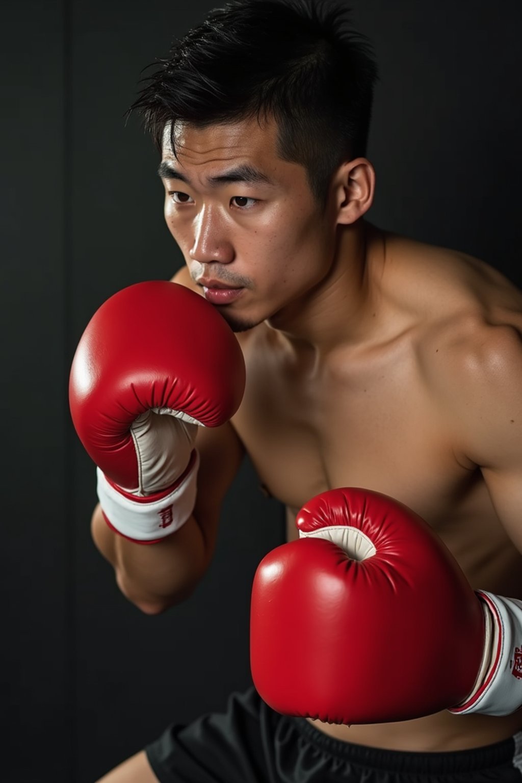 man as a Boxer wearing Boxing Gloves