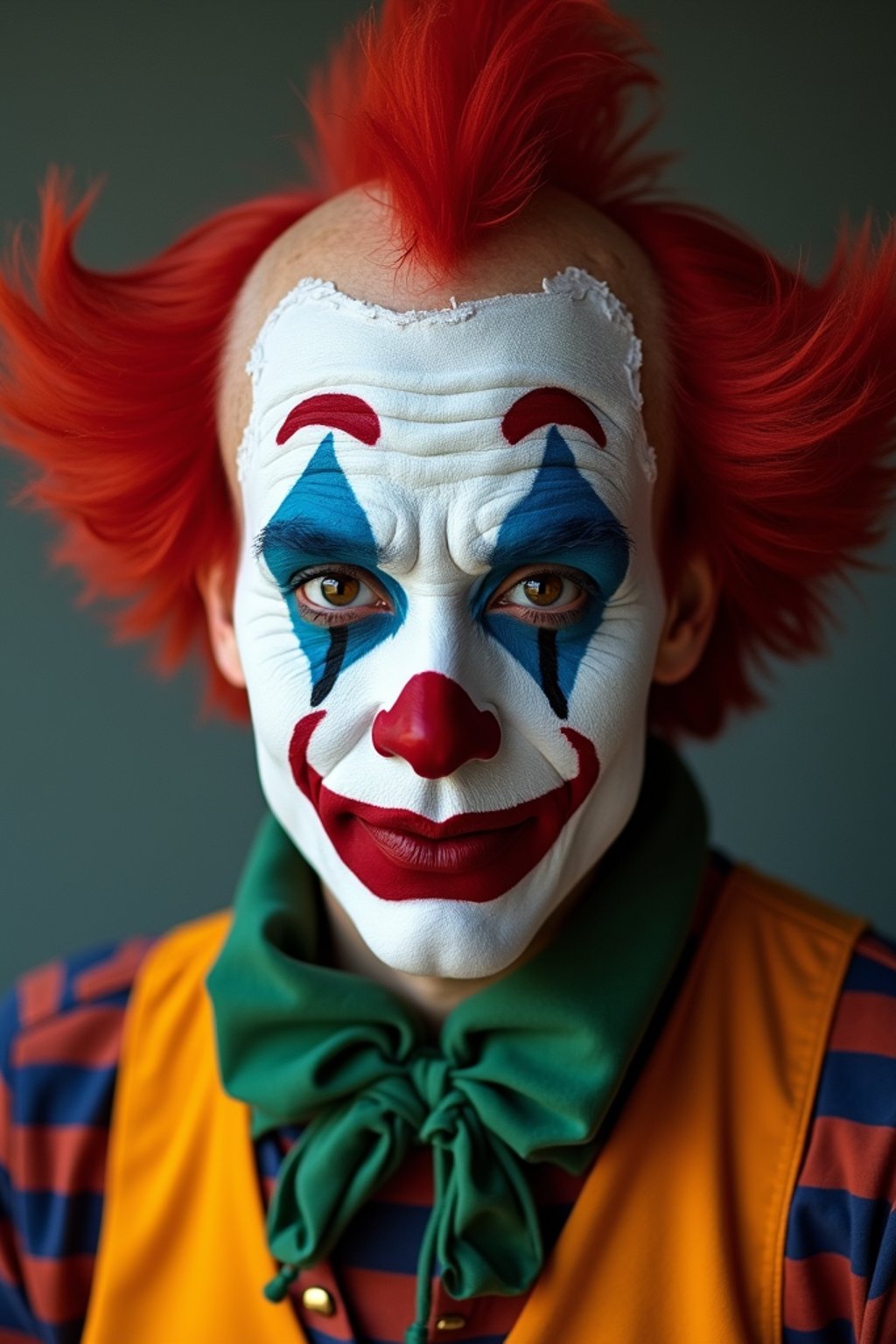 man as a Clown with Clown Makeup