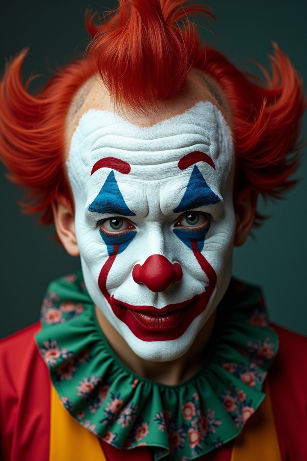 man as a Clown with Clown Makeup