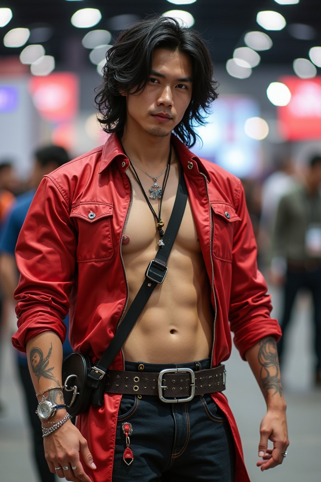 man in sexy Cosplay outfit at Cosplay Convention