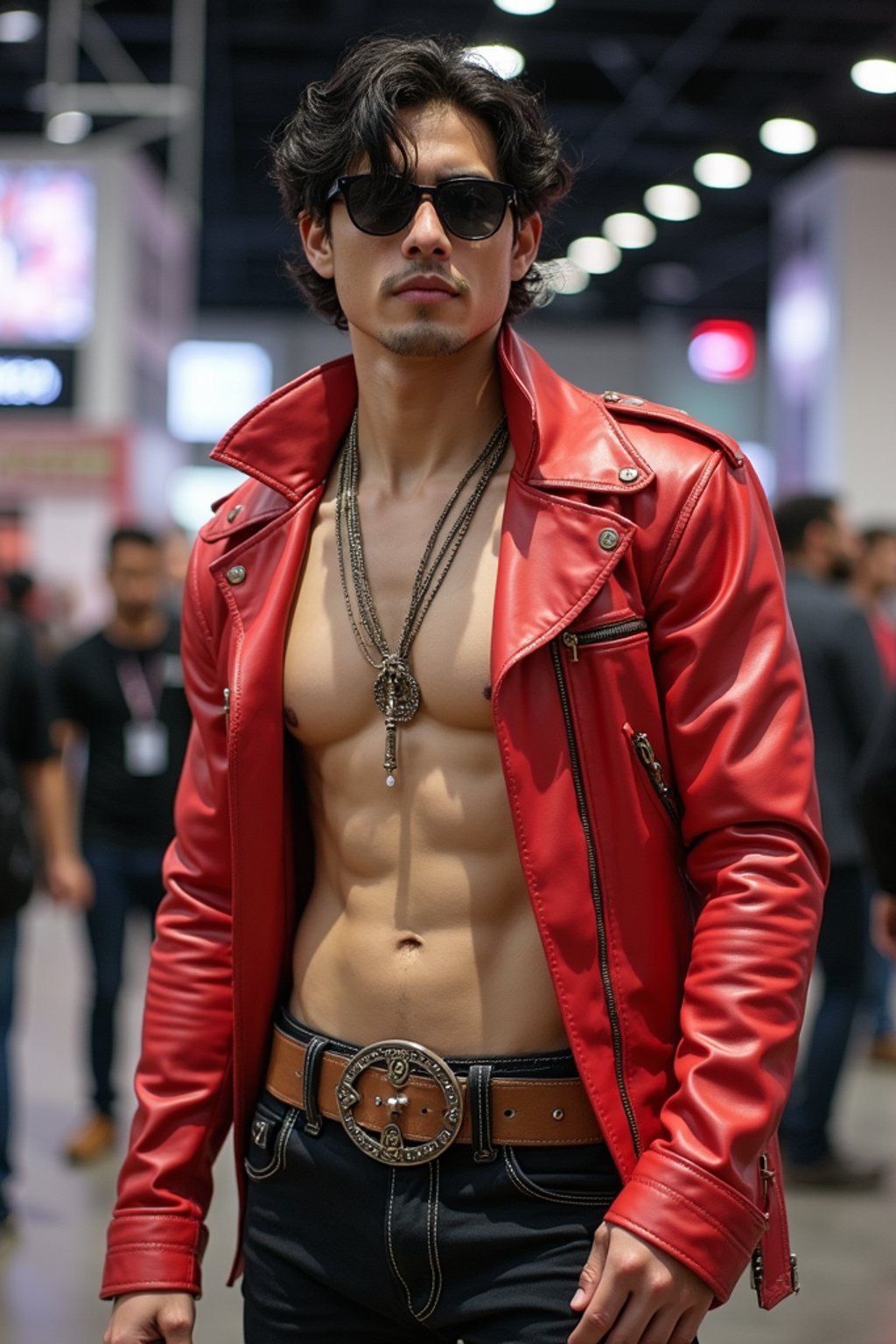 man in sexy Cosplay outfit at Cosplay Convention