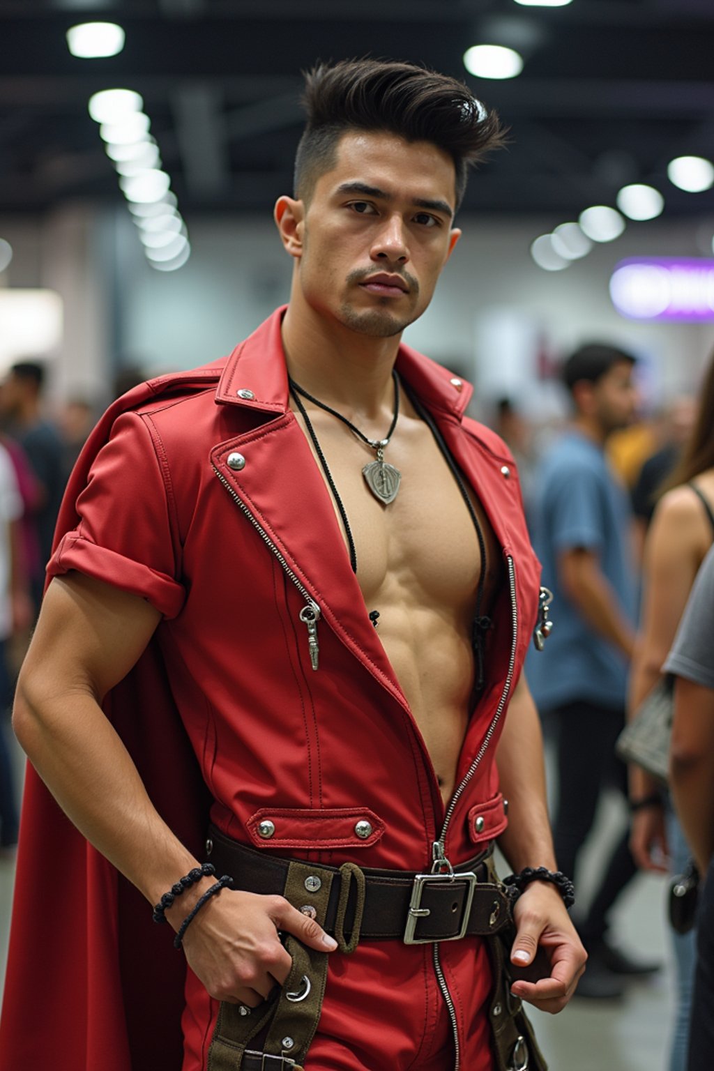 man in sexy Cosplay outfit at Cosplay Convention