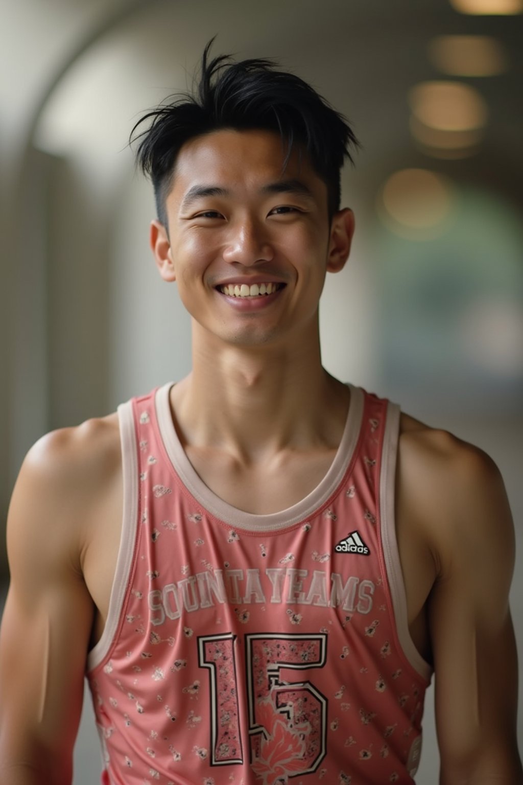 man as Cheerleader at college