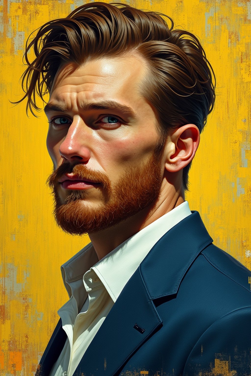 man in style of Van Gogh, elegant, intricate, digital painting, artstation, concept art, smooth, sharp focus, illustration, art by van gogh