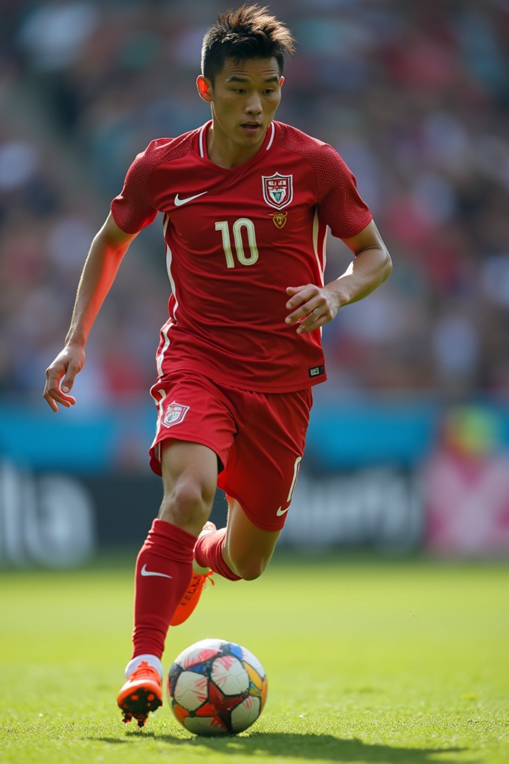 man as Football Player in the FIFA World Cup playing in a Football Match