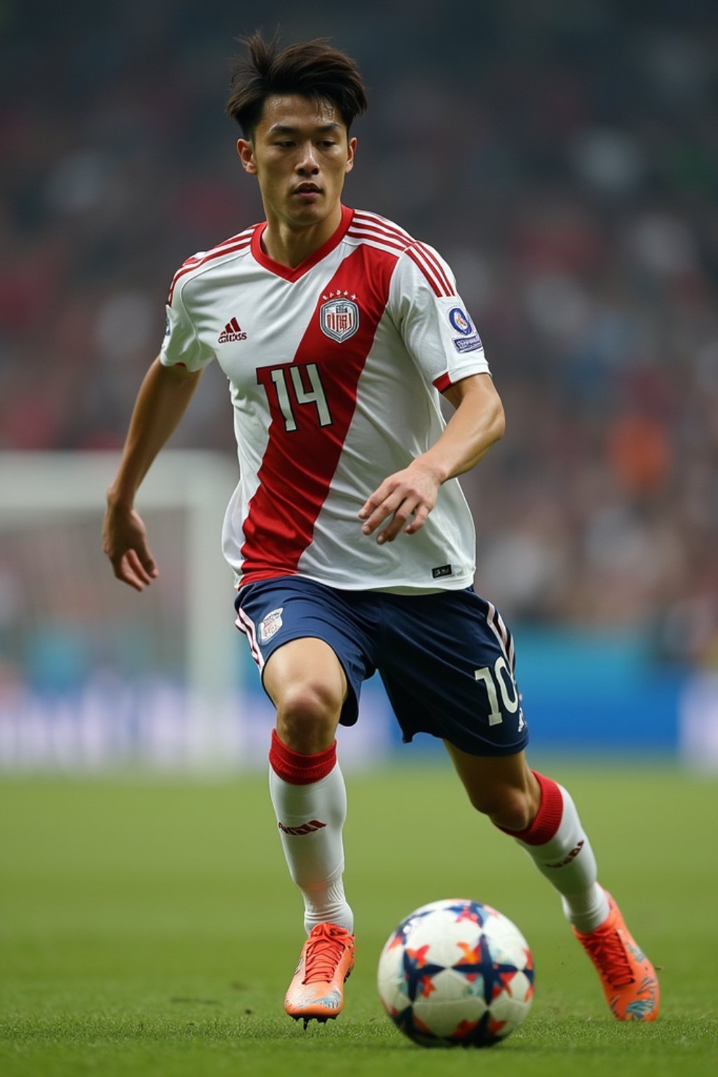 man as Football Player in the FIFA World Cup playing in a Football Match