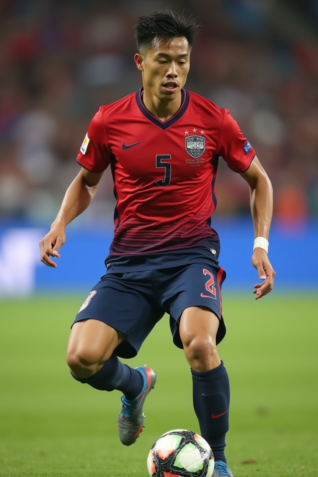 man as Football Player in the FIFA World Cup playing in a Football Match