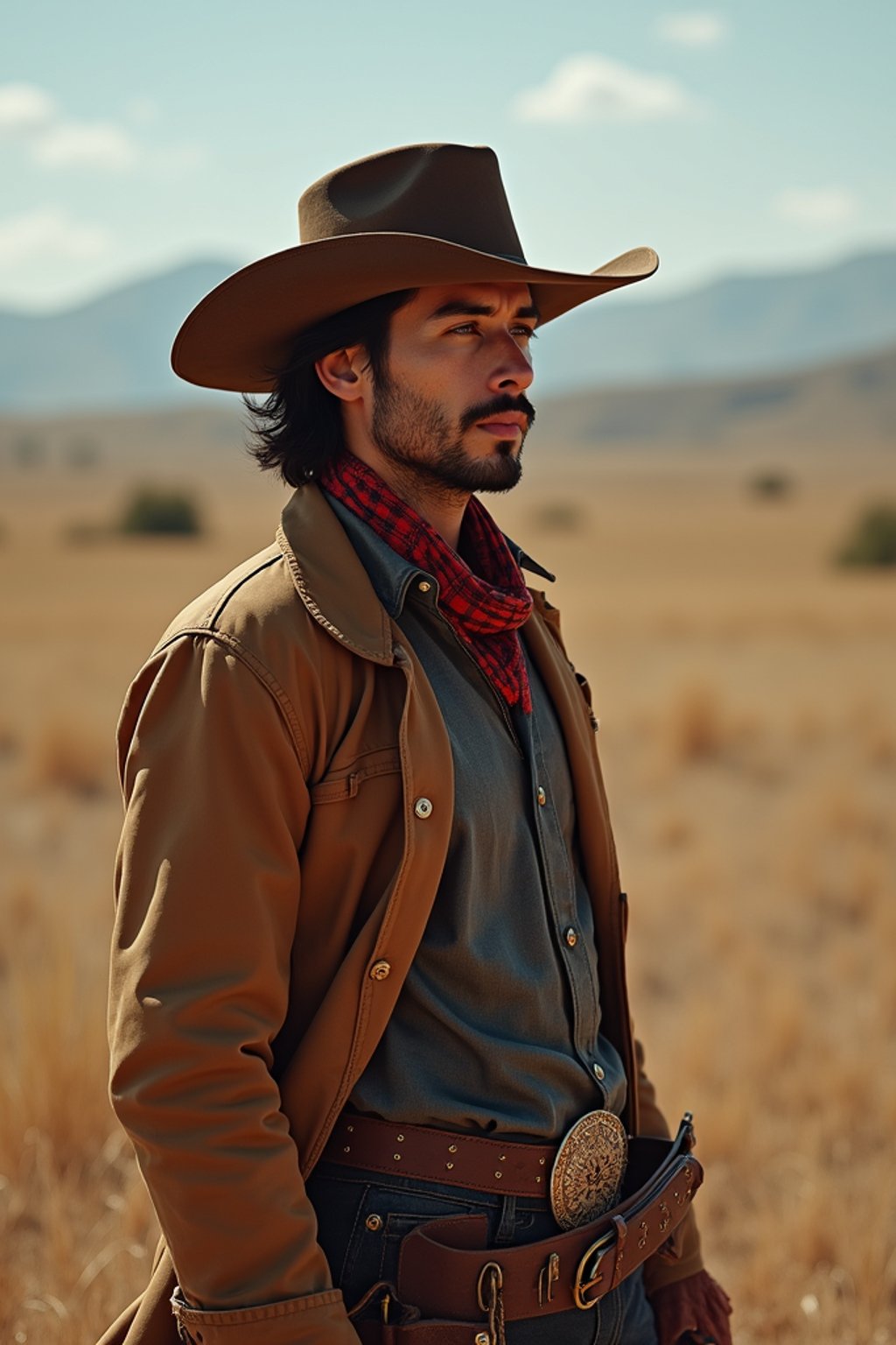 man as Cowboy in the Wild West