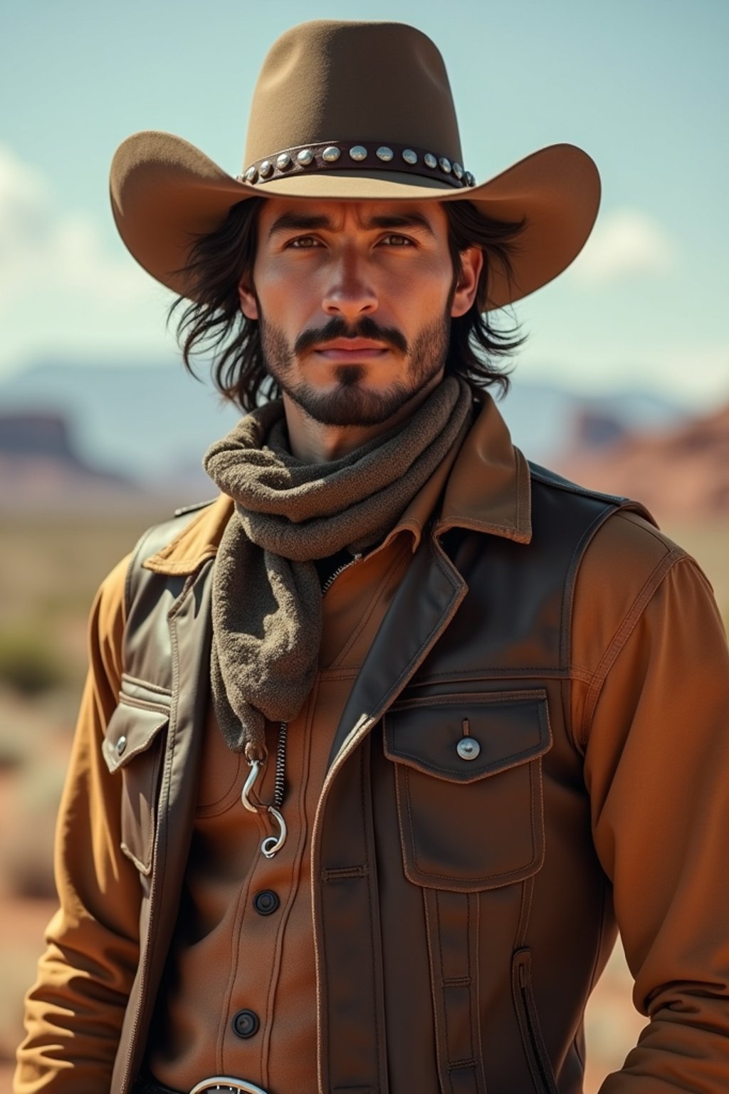 man as Cowboy in the Wild West