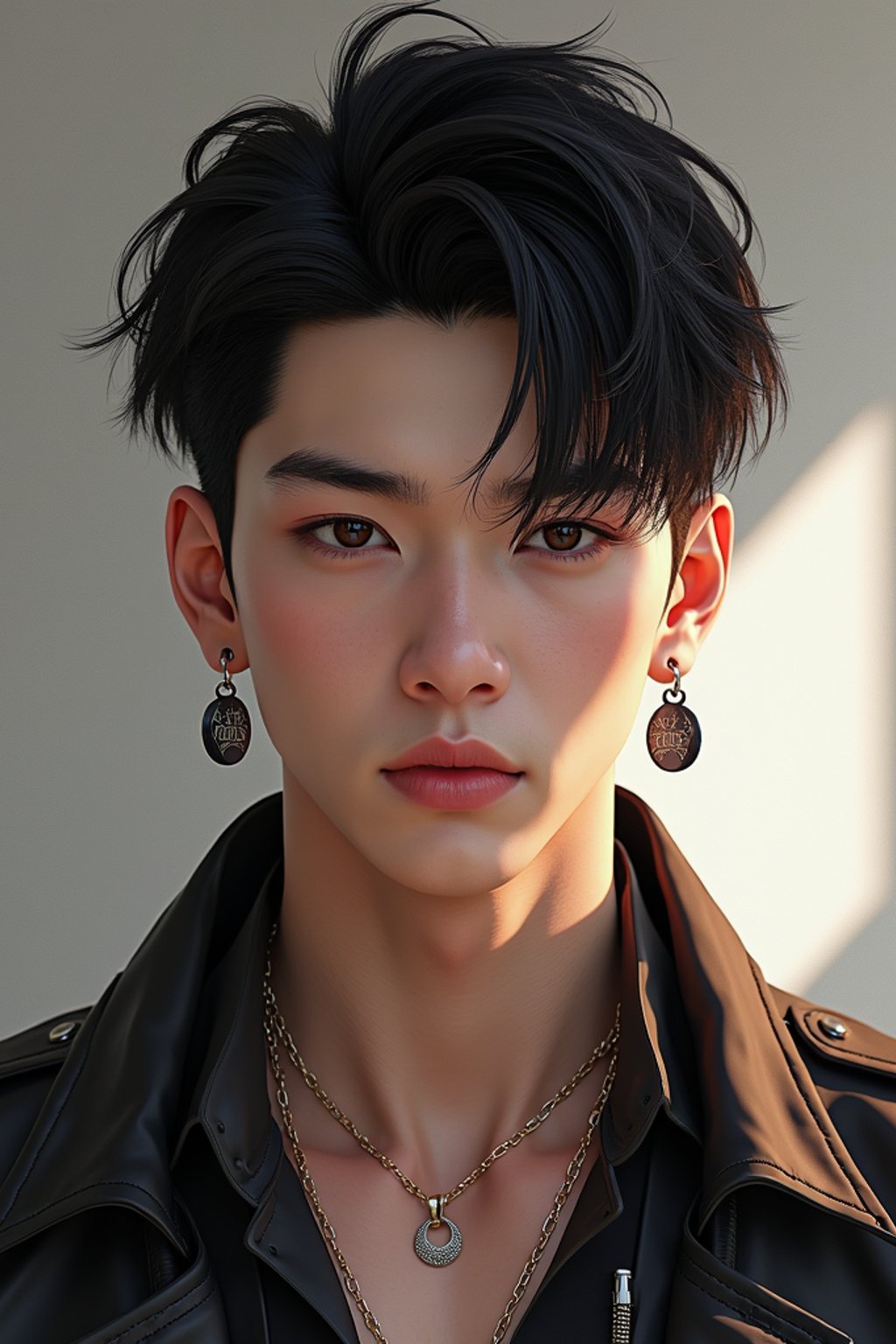 a male man  as a beautiful fashion charming dreamlike man with lv jewelry, character art, art by artgerm lau and wlop and and ilya kuvshinov and john singer sargent, hyperdetailed, 8 k realistic, symmetrical, frostbite 3 engine, cryengine, dof, trending on artstation, digital art