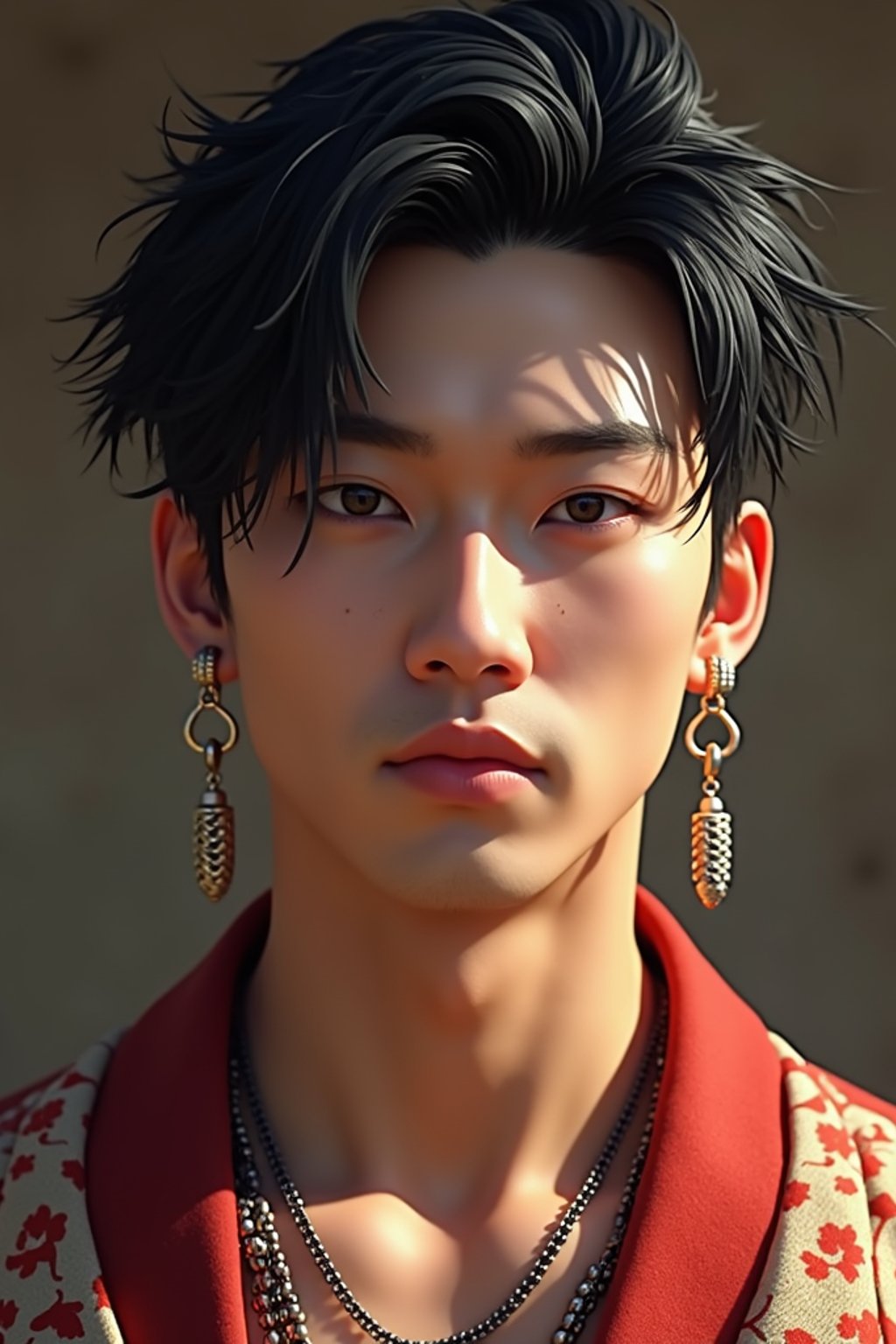 a male man  as a beautiful fashion charming dreamlike man with lv jewelry, character art, art by artgerm lau and wlop and and ilya kuvshinov and john singer sargent, hyperdetailed, 8 k realistic, symmetrical, frostbite 3 engine, cryengine, dof, trending on artstation, digital art