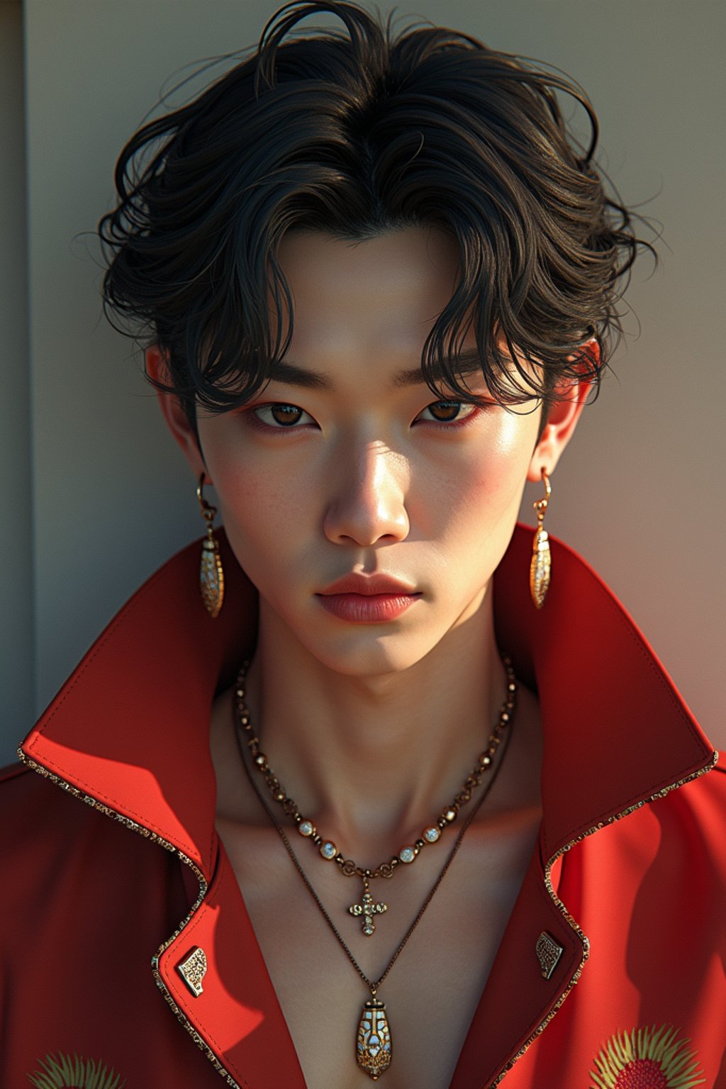 a beautiful fashion charming dreamlike man with lv jewelry, character art, art by artgerm lau and wlop and and ilya kuvshinov and john singer sargent, hyperdetailed, 8 k realistic, symmetrical, frostbite 3 engine, cryengine, dof, trending on artstation, digital art