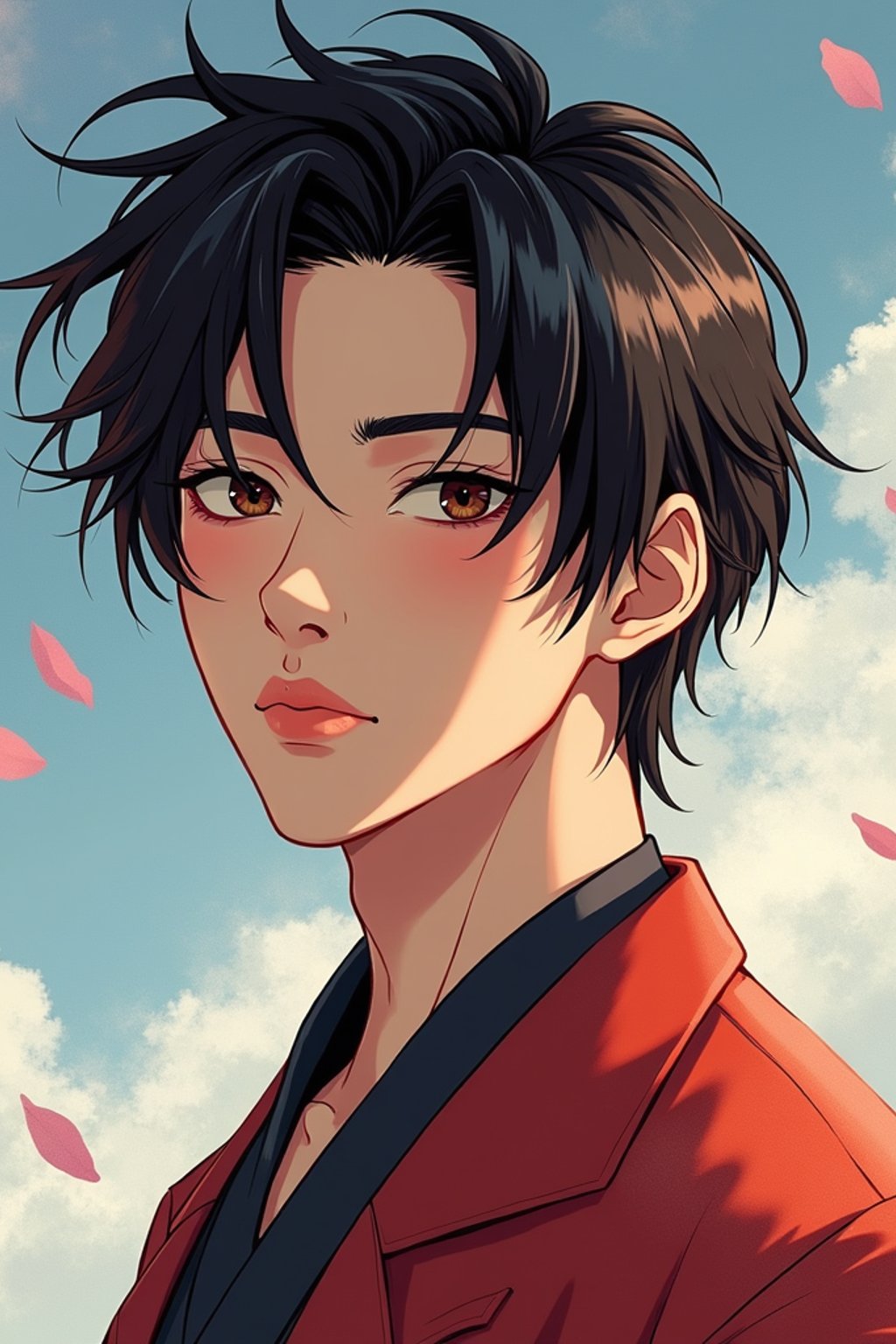 man as concept art of a Ghibli anime illustration | | anime anime anime anime anime anime, cute - fine - face, pretty face, realistic shaded perfect face, fine details in the style of Ghibli Studios. by stanley artgerm lau, wlop, rossdraws, james jean, andrei riabovitchev, marc simonetti, and sakimichan, trending on artstation