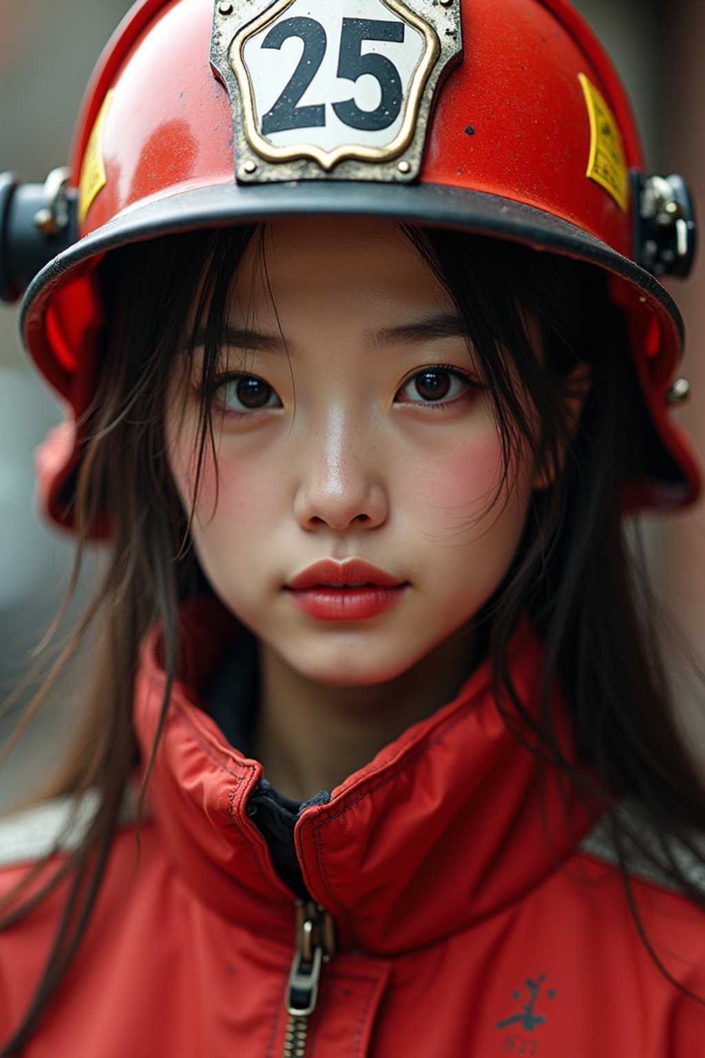 woman as a Firefighter. highly detailed