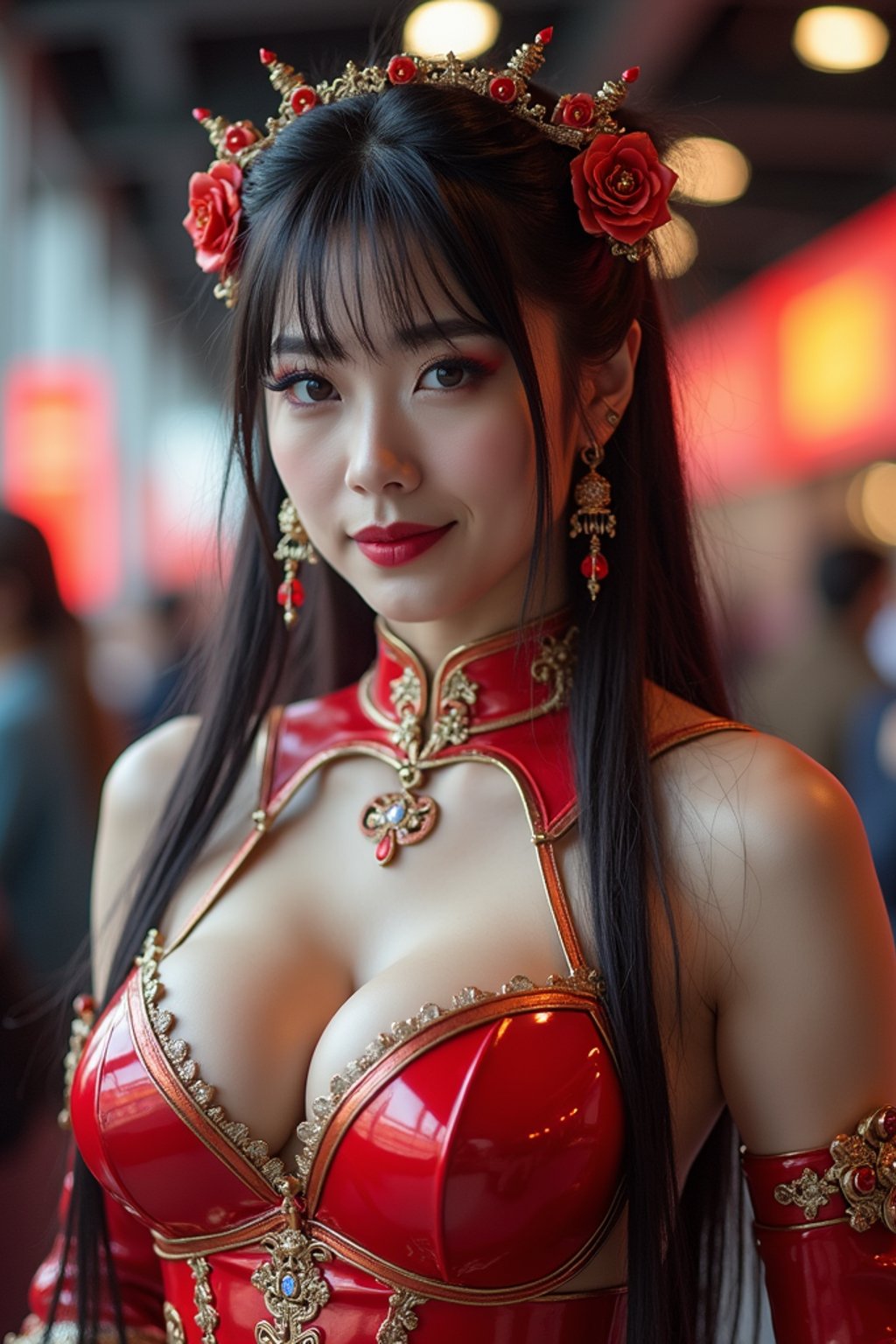 woman in sexy Cosplay outfit at Cosplay Convention