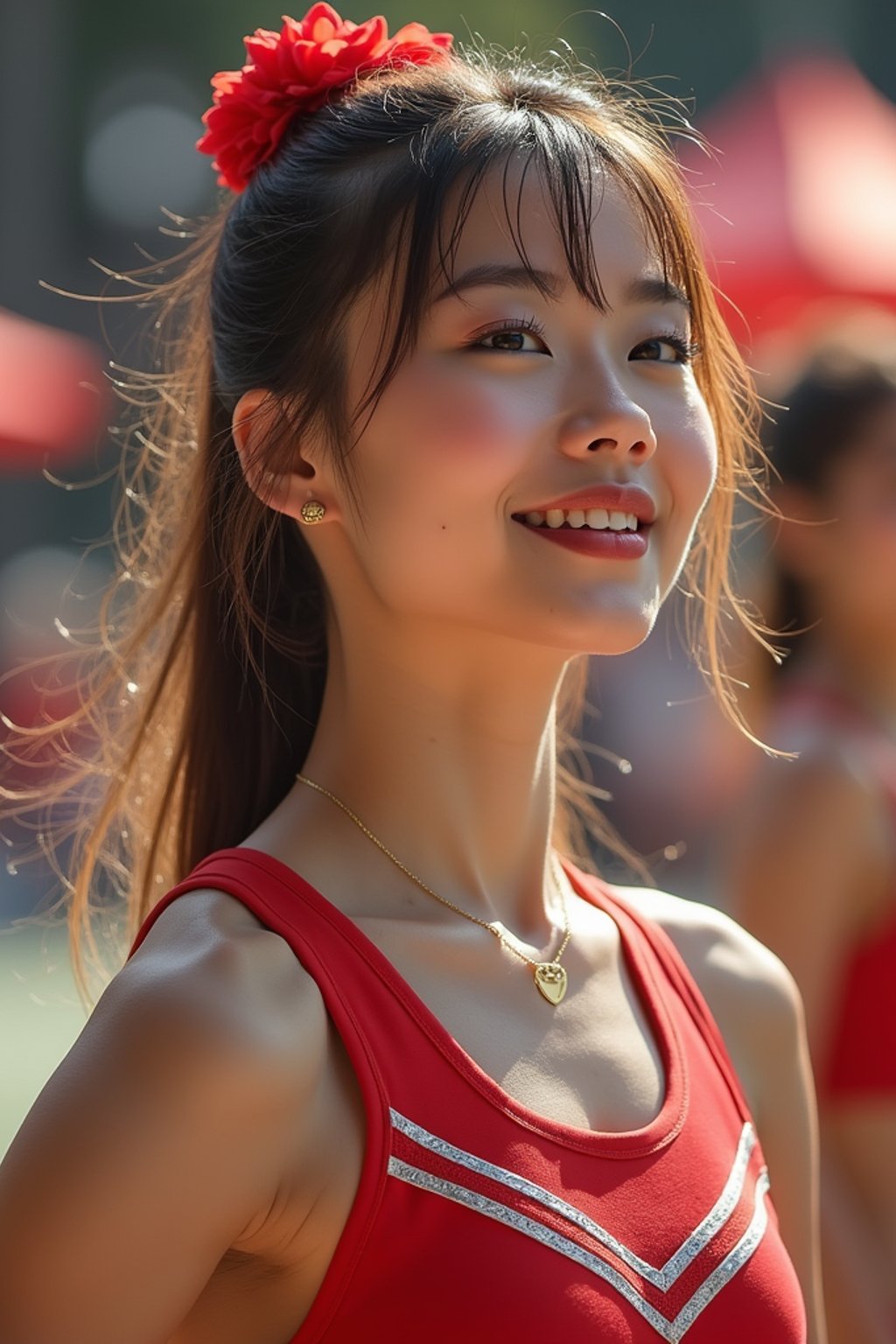 woman as Cheerleader at college