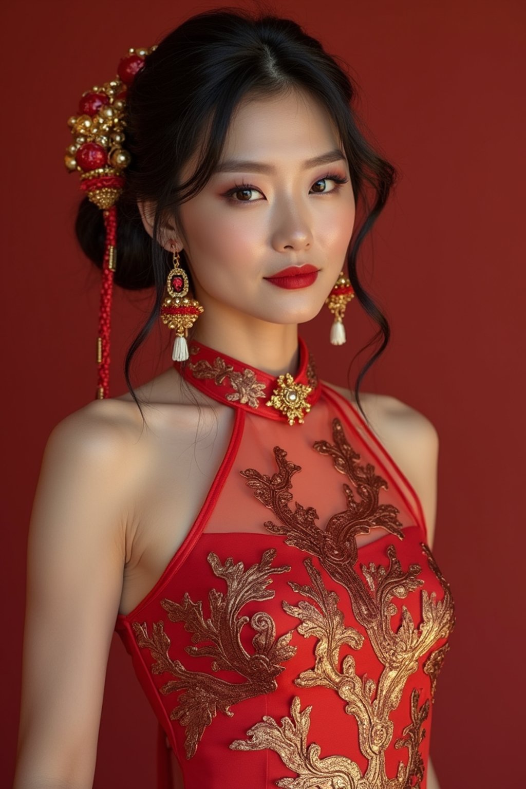 woman in  gala dress at Met Gala