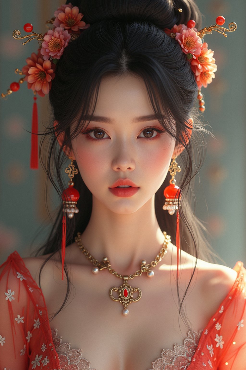 a  pin up as a beautiful fashion charming dreamlike woman with lv jewelry, character art, art by artgerm lau and wlop and and ilya kuvshinov and john singer sargent, hyperdetailed, 8 k realistic, symmetrical, frostbite 3 engine, cryengine, dof, trending on artstation, digital art