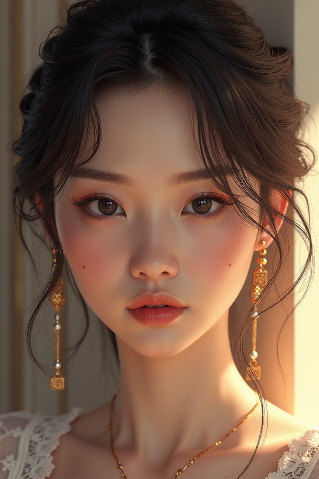 a  pin up as a beautiful fashion charming dreamlike woman with lv jewelry, character art, art by artgerm lau and wlop and and ilya kuvshinov and john singer sargent, hyperdetailed, 8 k realistic, symmetrical, frostbite 3 engine, cryengine, dof, trending on artstation, digital art