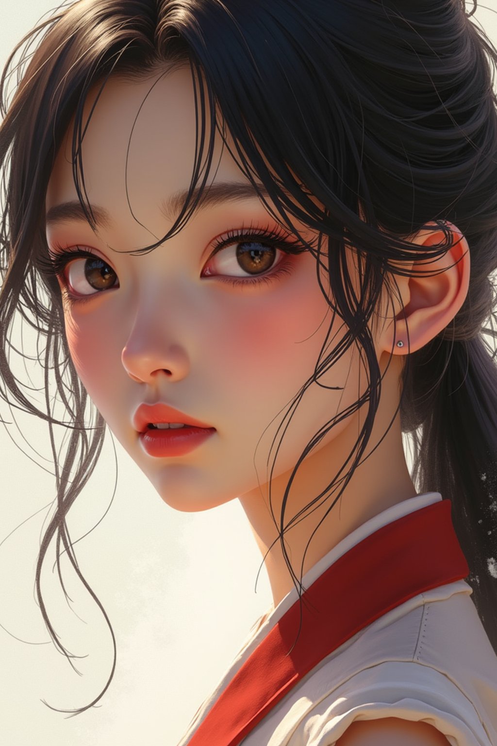 woman as concept art of a Ghibli anime illustration | | anime anime anime anime anime anime, cute - fine - face, pretty face, realistic shaded perfect face, fine details in the style of Ghibli Studios. by stanley artgerm lau, wlop, rossdraws, james jean, andrei riabovitchev, marc simonetti, and sakimichan, trending on artstation