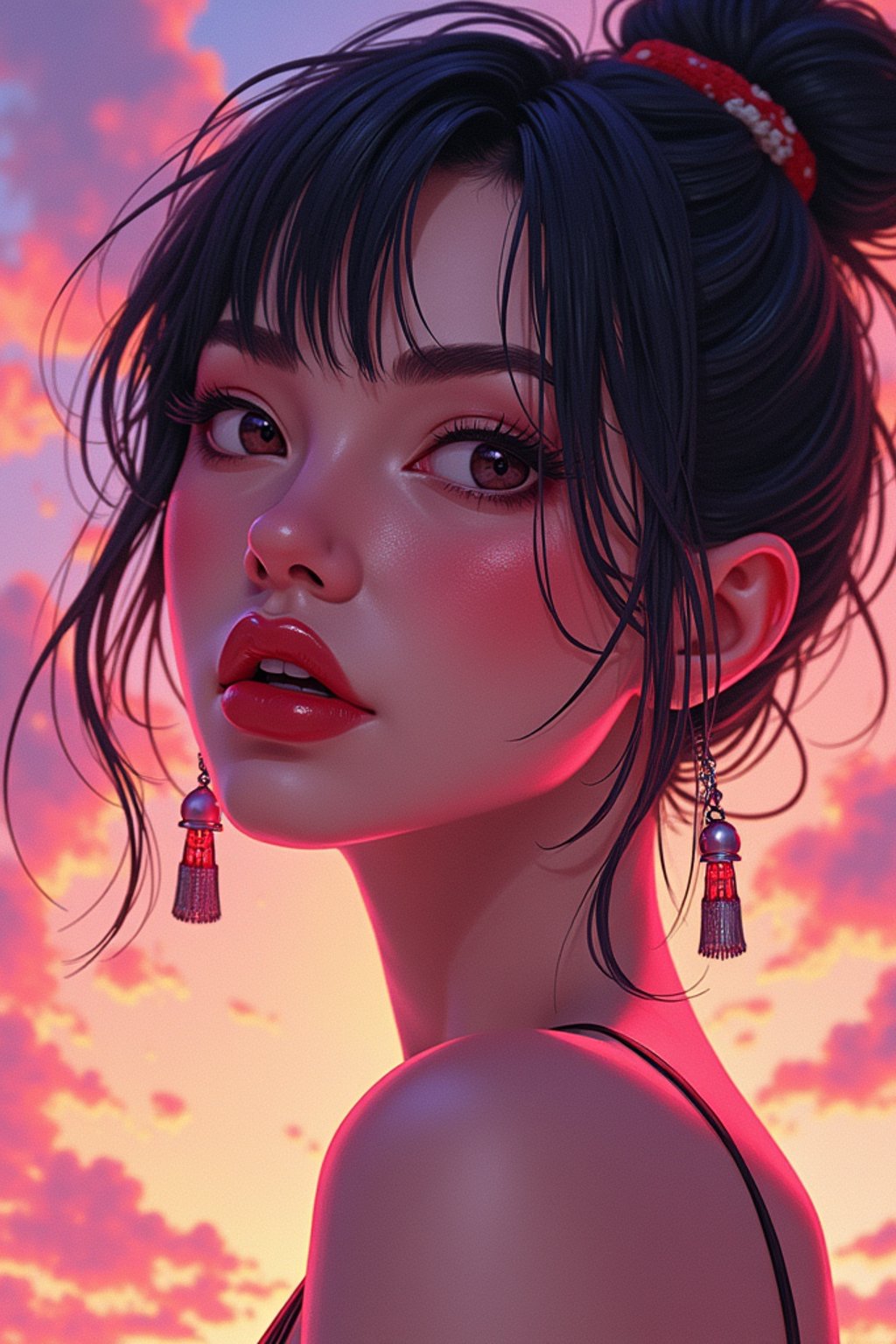 woman, gta vice city cover art, borderlands style, celshading, trending on artstation, by rhads, andreas rocha, rossdraws, makoto shinkai, laurie greasley, lois van baarle, ilya kuvshinov and greg rutkowski