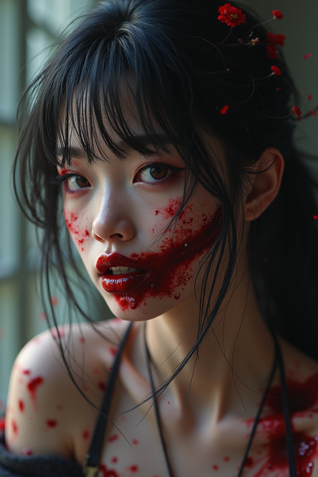 woman as a zombie, 7 days to die zombie, fine art, award winning, intricate, elegant, sharp focus, cinematic lighting, digital painting, 8 k concept art, art by guweiz and z. w. gu, masterpiece, trending on artstation, 8 k