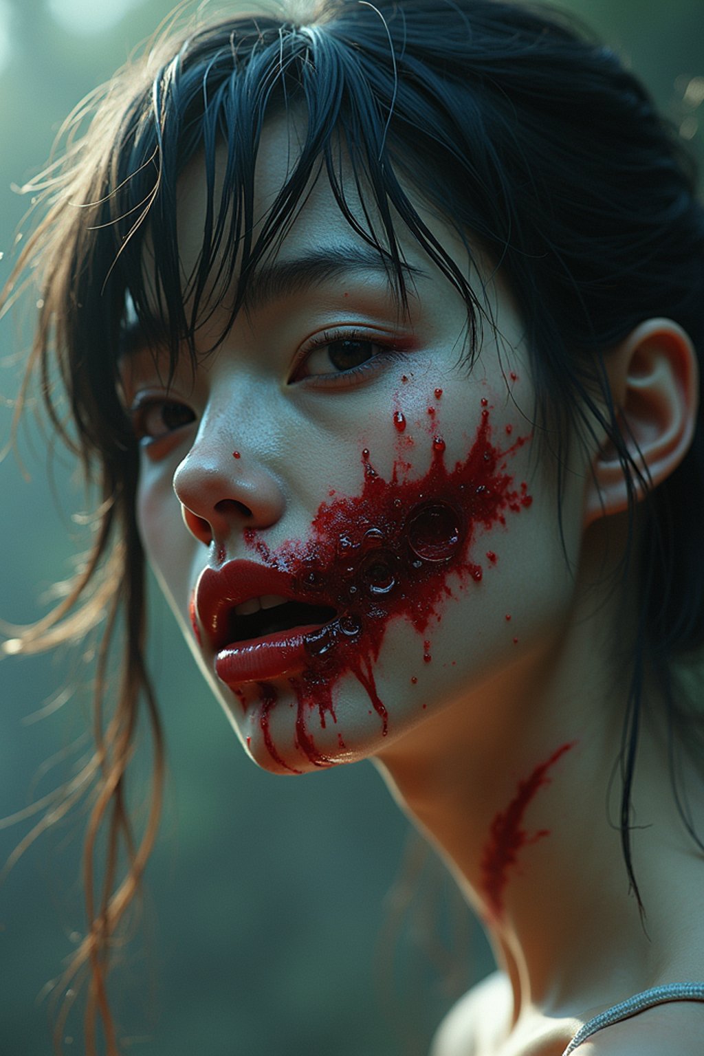 woman as a zombie, 7 days to die zombie, fine art, award winning, intricate, elegant, sharp focus, cinematic lighting, digital painting, 8 k concept art, art by guweiz and z. w. gu, masterpiece, trending on artstation, 8 k