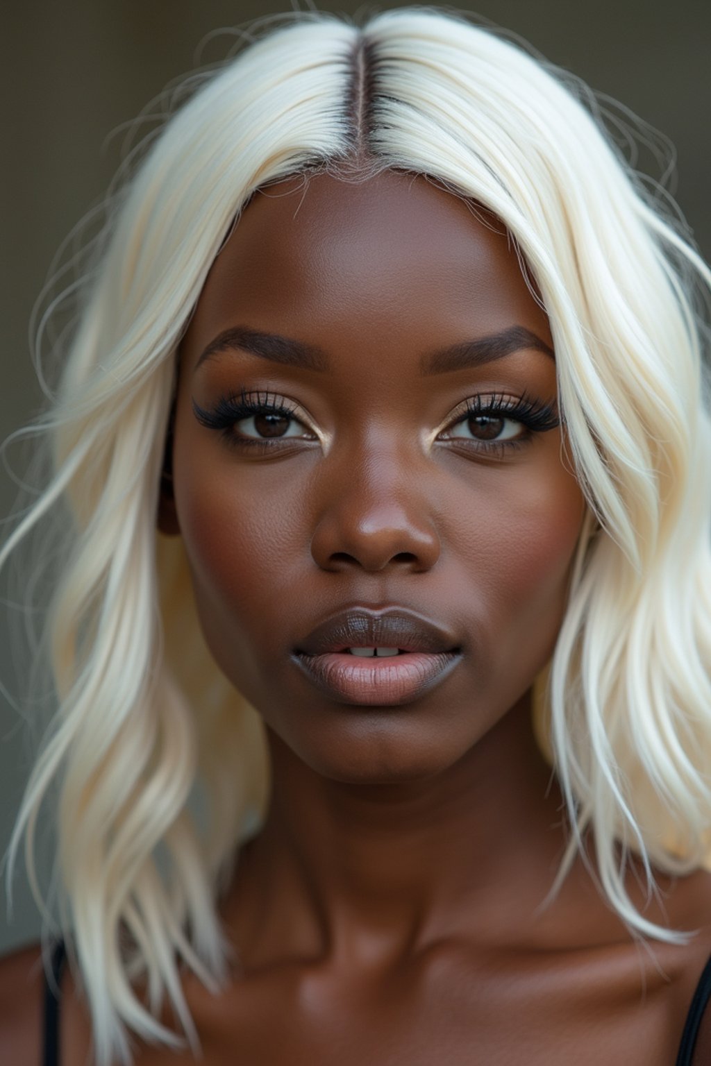 woman with platinum blonde hair dyed