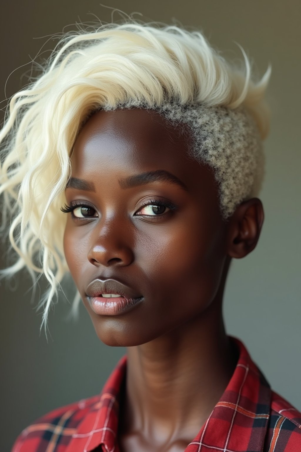 woman with platinum blonde hair dyed