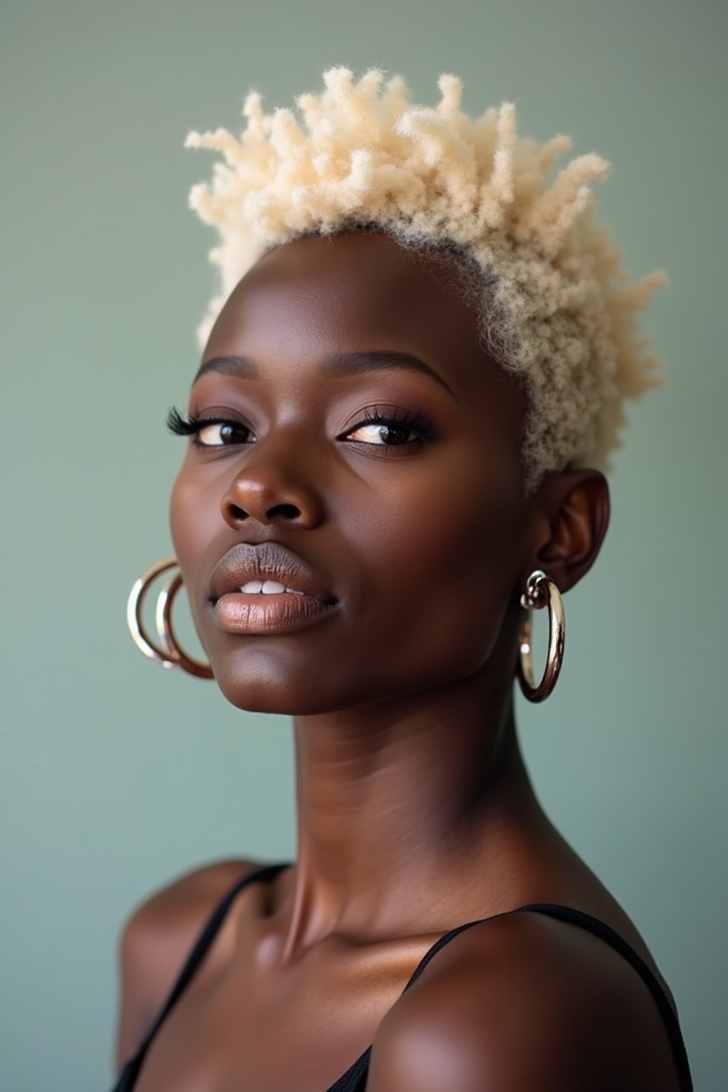 woman with platinum blonde hair dyed