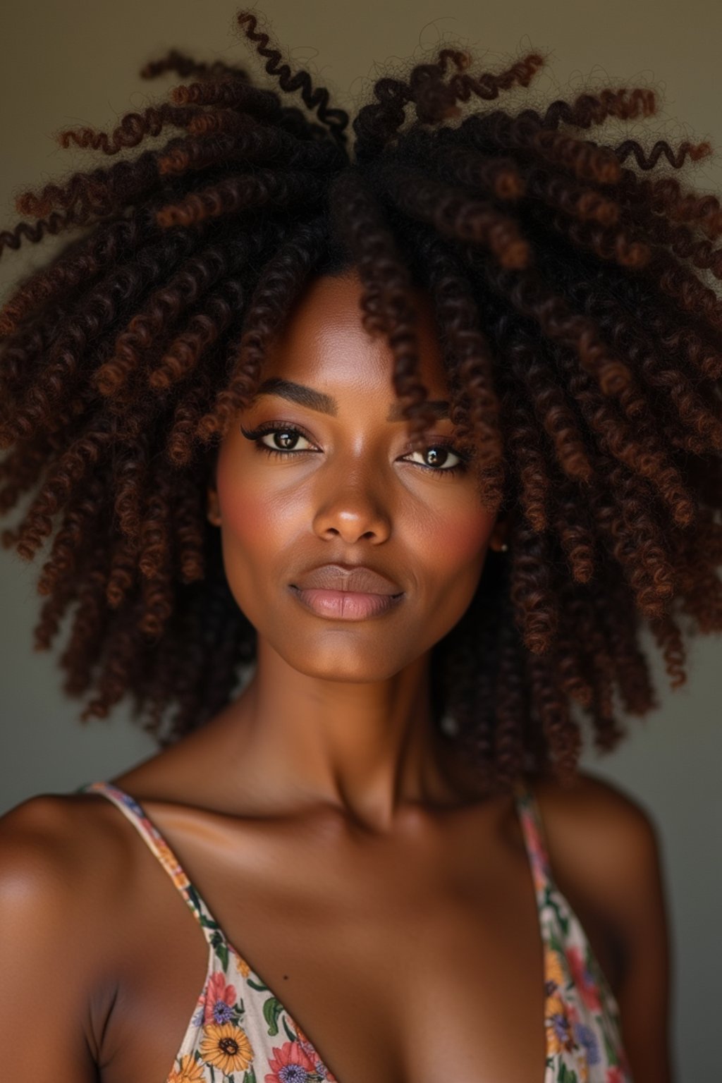 woman with brunette hair dyed