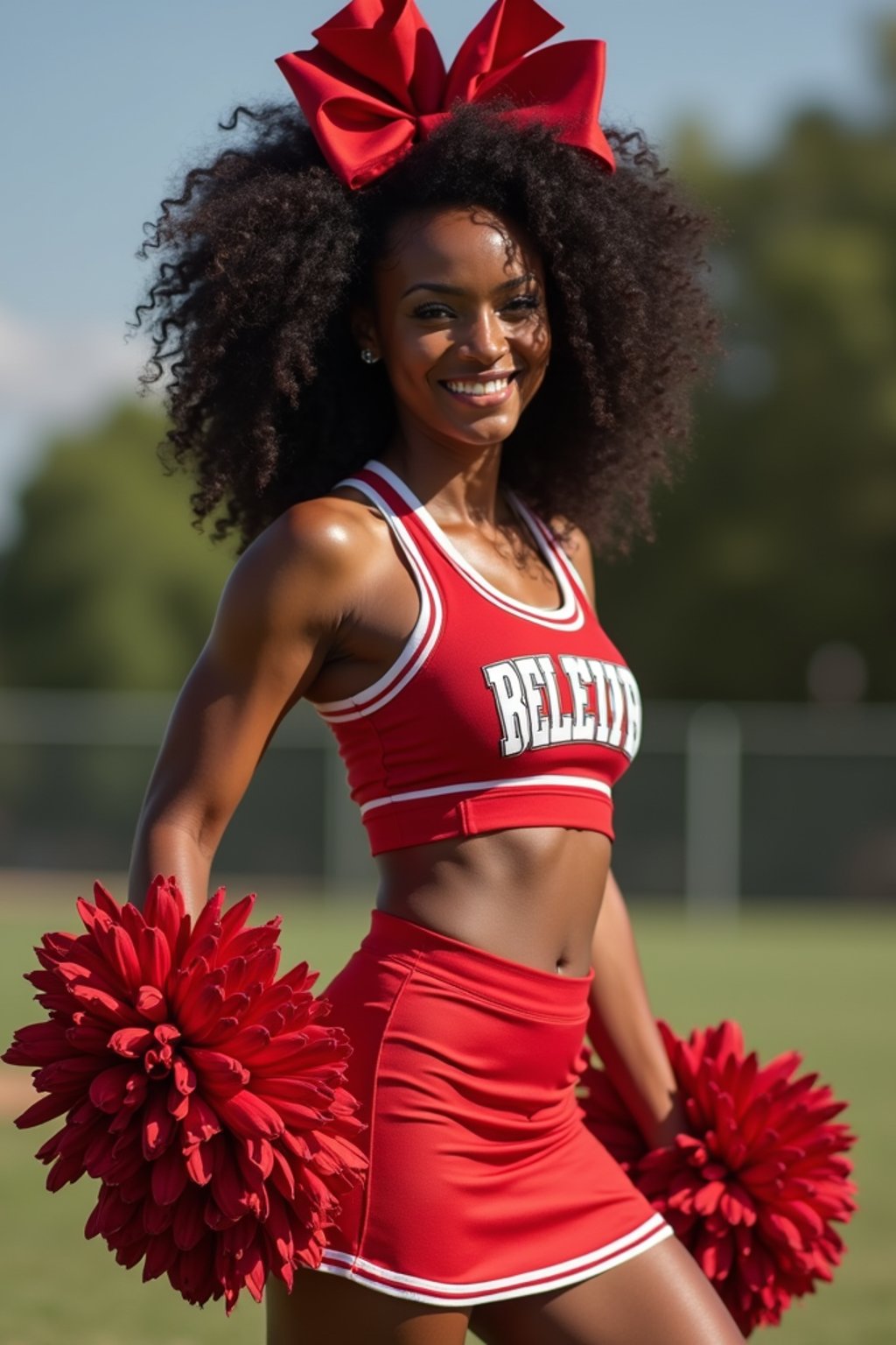 woman as Cheerleader at college