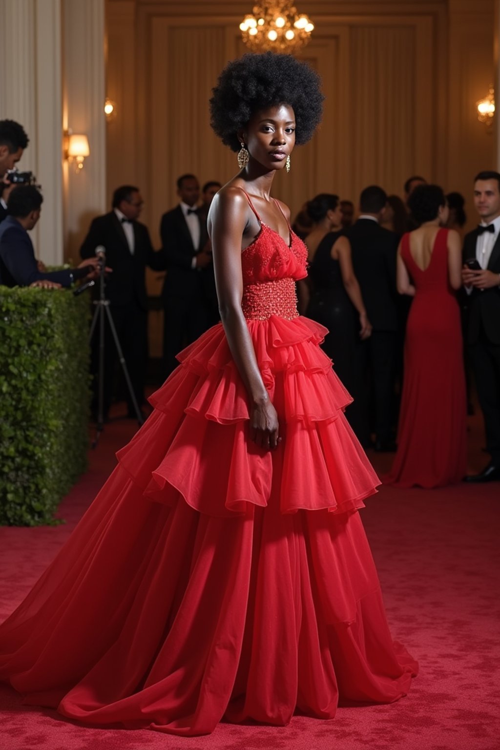 woman in  gala dress at Met Gala