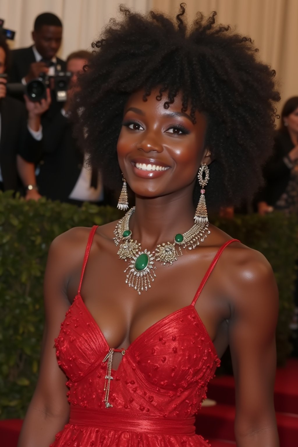 woman in  gala dress at Met Gala