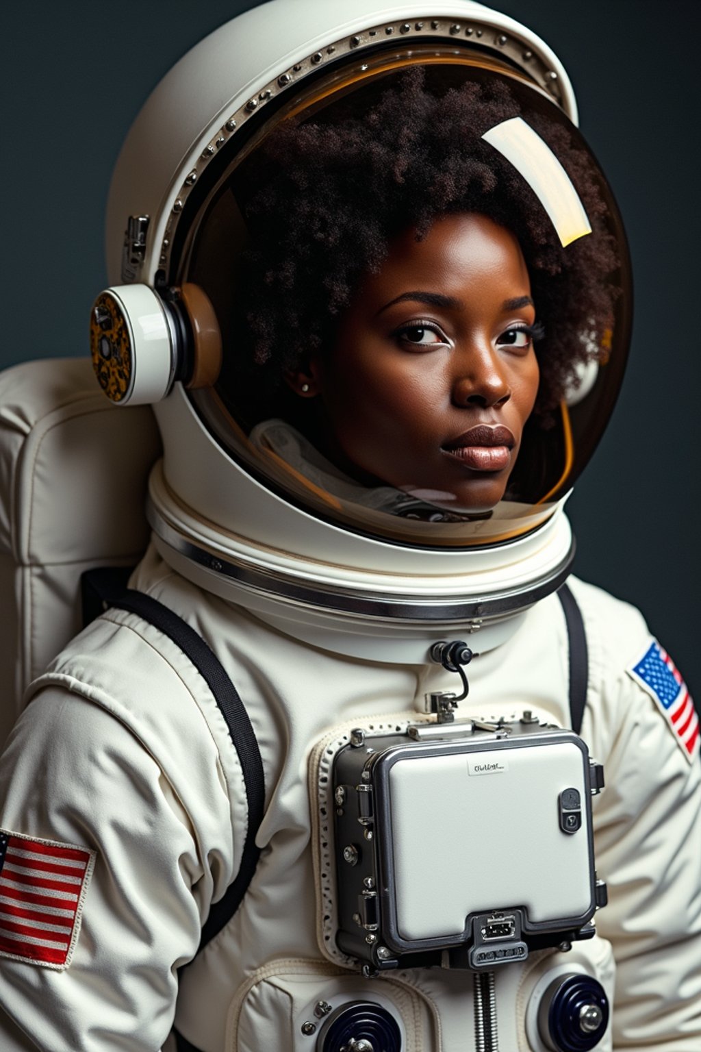 woman as NASA Astronaut in space suit