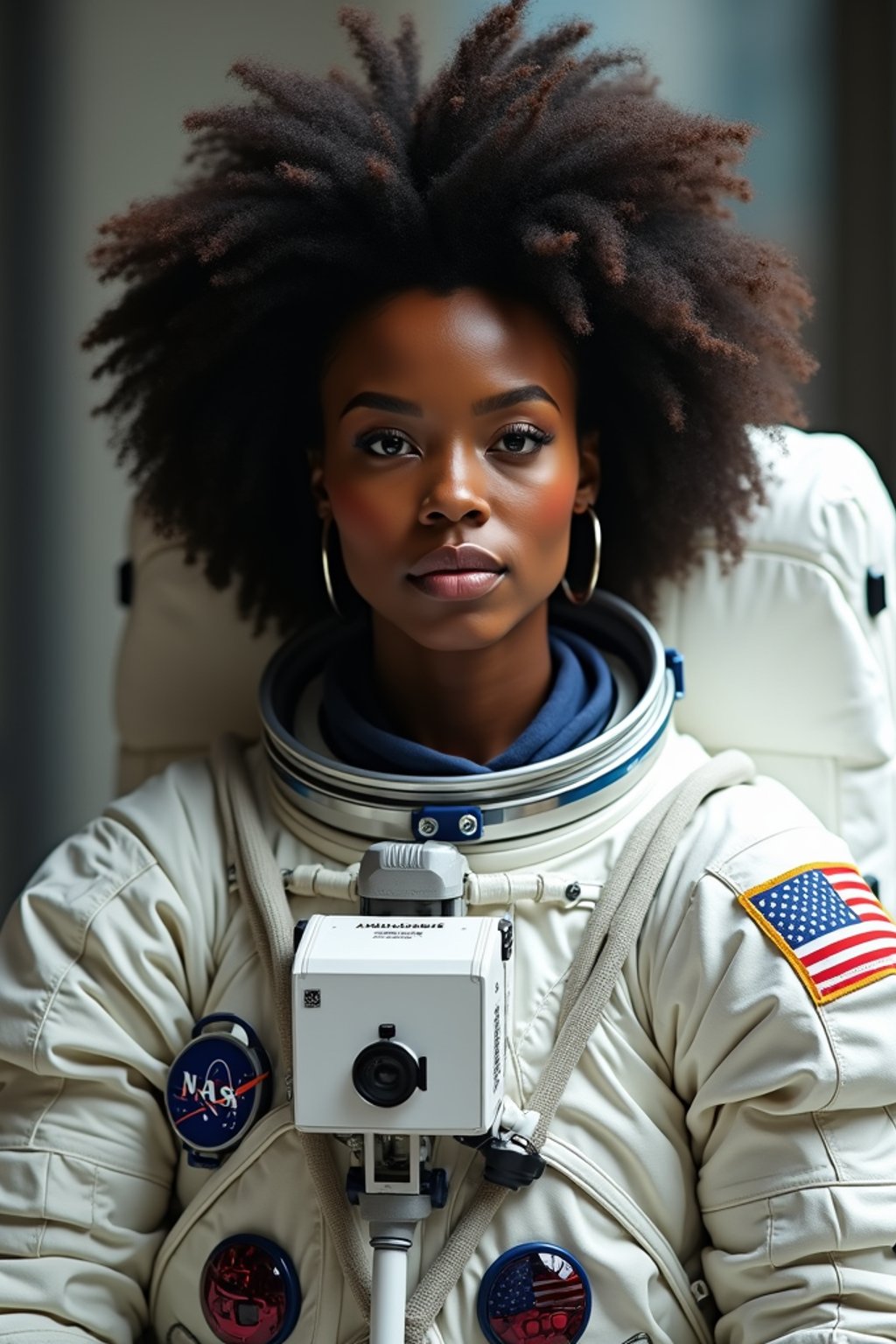 woman as NASA Astronaut in space suit