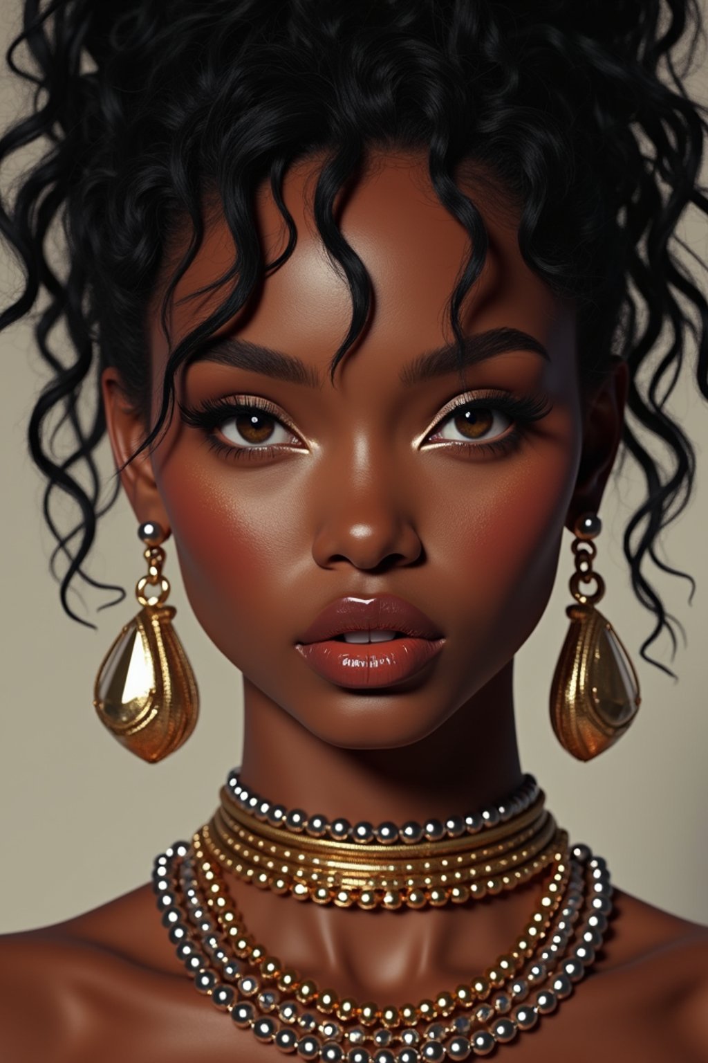 a  pin up as a beautiful fashion charming dreamlike woman with lv jewelry, character art, art by artgerm lau and wlop and and ilya kuvshinov and john singer sargent, hyperdetailed, 8 k realistic, symmetrical, frostbite 3 engine, cryengine, dof, trending on artstation, digital art