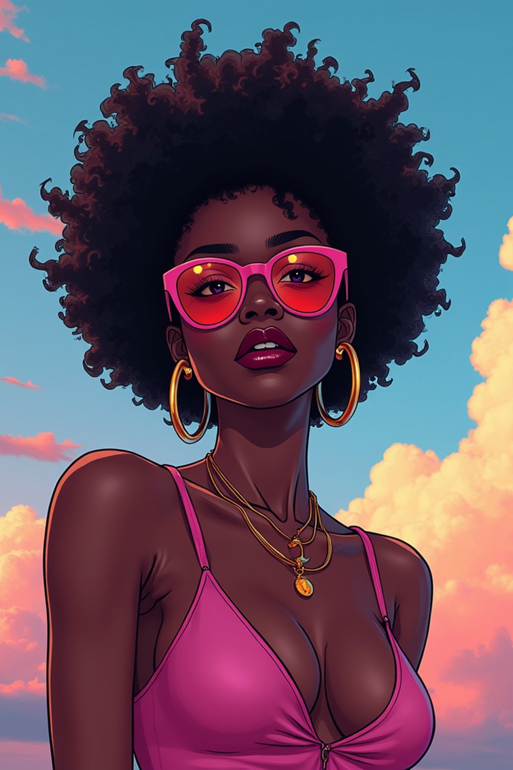 woman, gta vice city cover art, borderlands style, celshading, trending on artstation, by rhads, andreas rocha, rossdraws, makoto shinkai, laurie greasley, lois van baarle, ilya kuvshinov and greg rutkowski