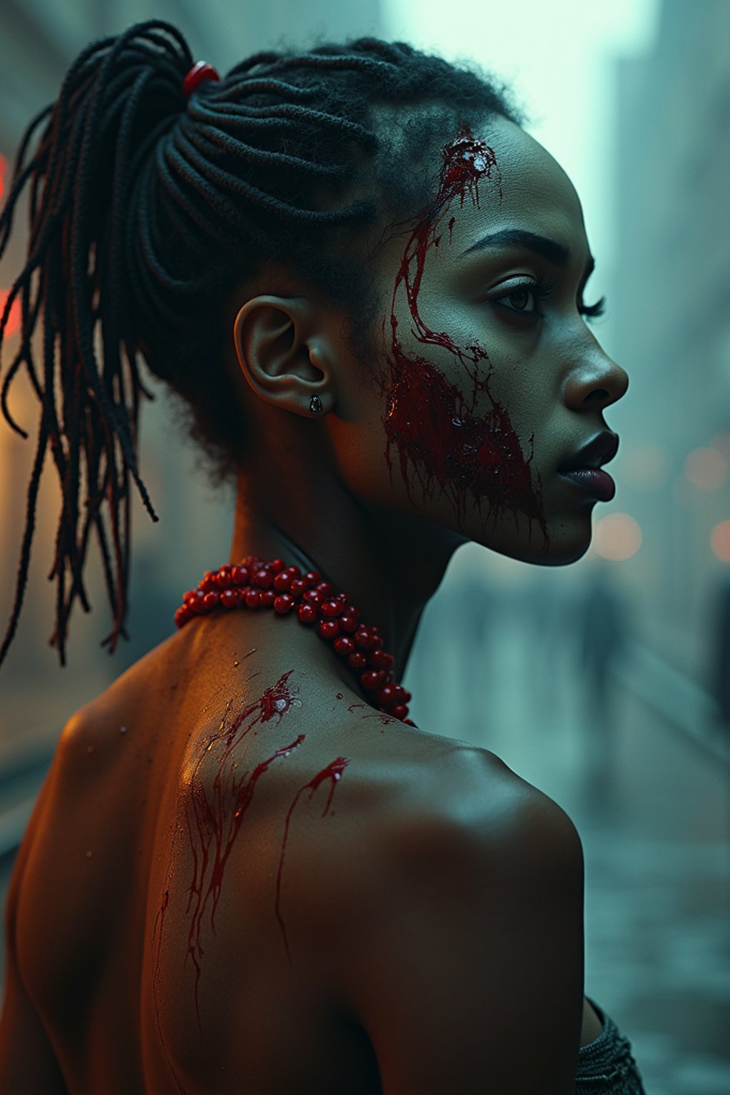 woman as a zombie, 7 days to die zombie, fine art, award winning, intricate, elegant, sharp focus, cinematic lighting, digital painting, 8 k concept art, art by guweiz and z. w. gu, masterpiece, trending on artstation, 8 k