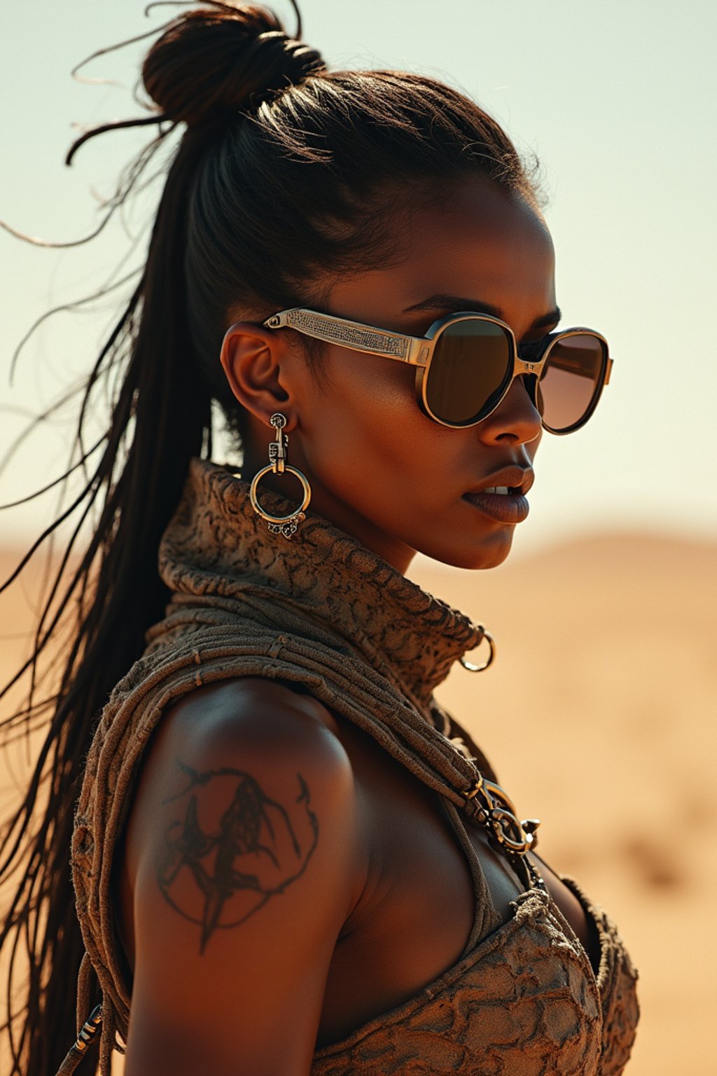 woman in style of mad max warrior in desert _ unreal _ 5 _ daz. _ rpg _ shot _ extremely _ detailed _ artgerm _ greg _ rutkowski _ greg