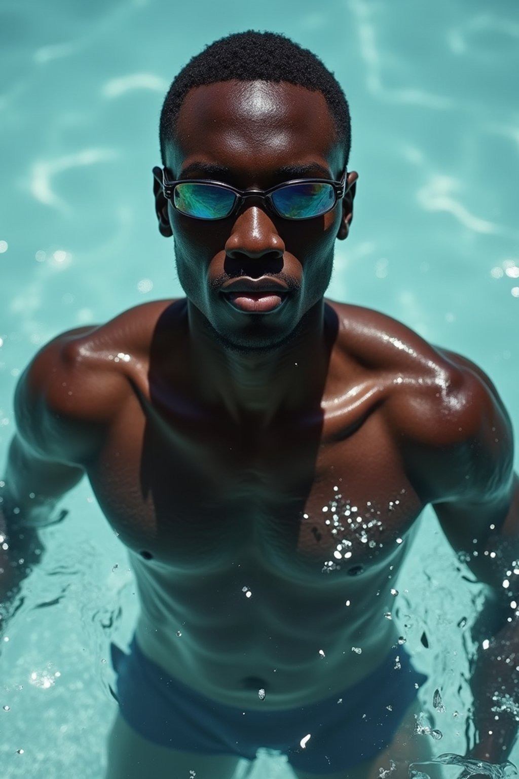 man swimming