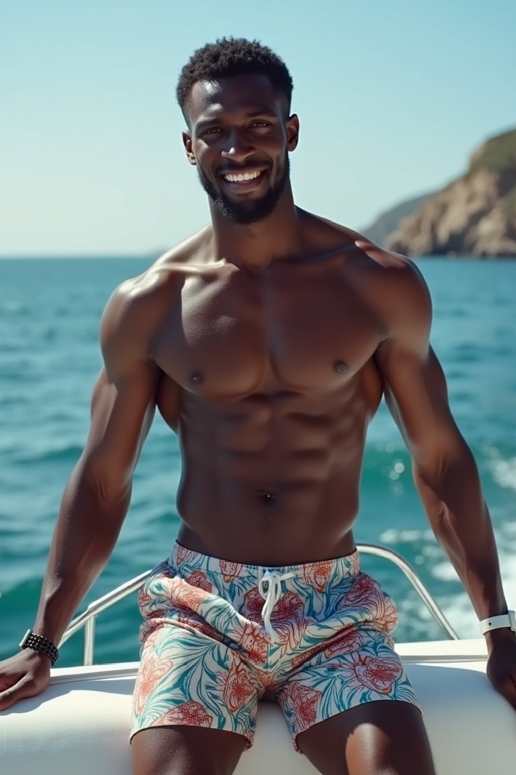 man swim shorts  on a Luxury Yacht boat