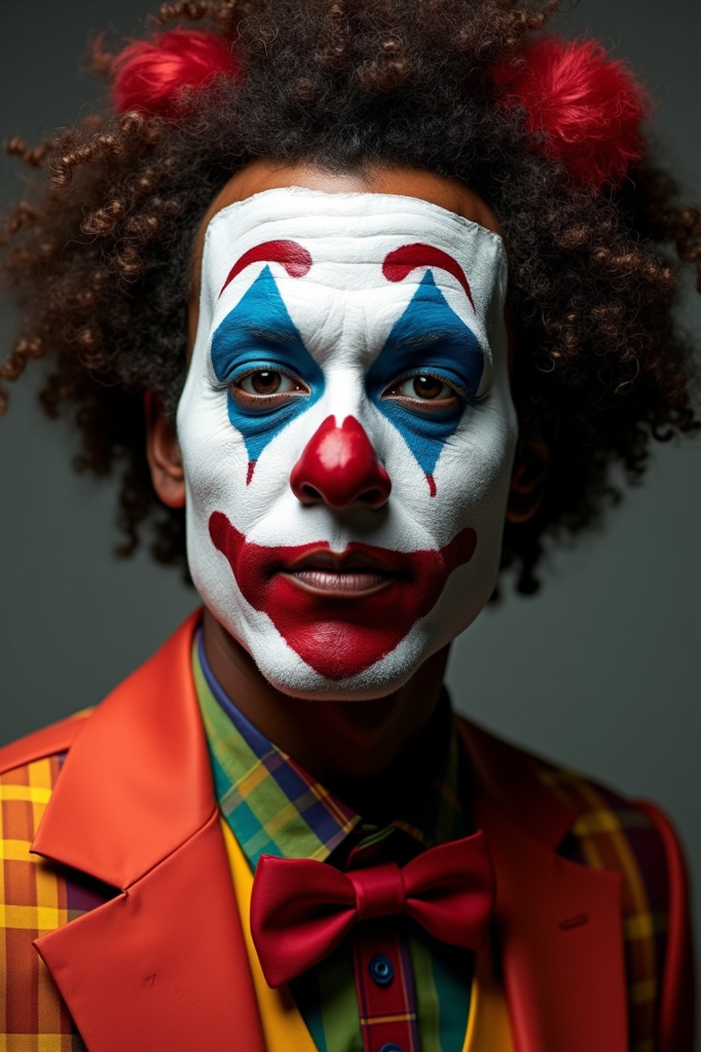 man as a Clown with Clown Makeup