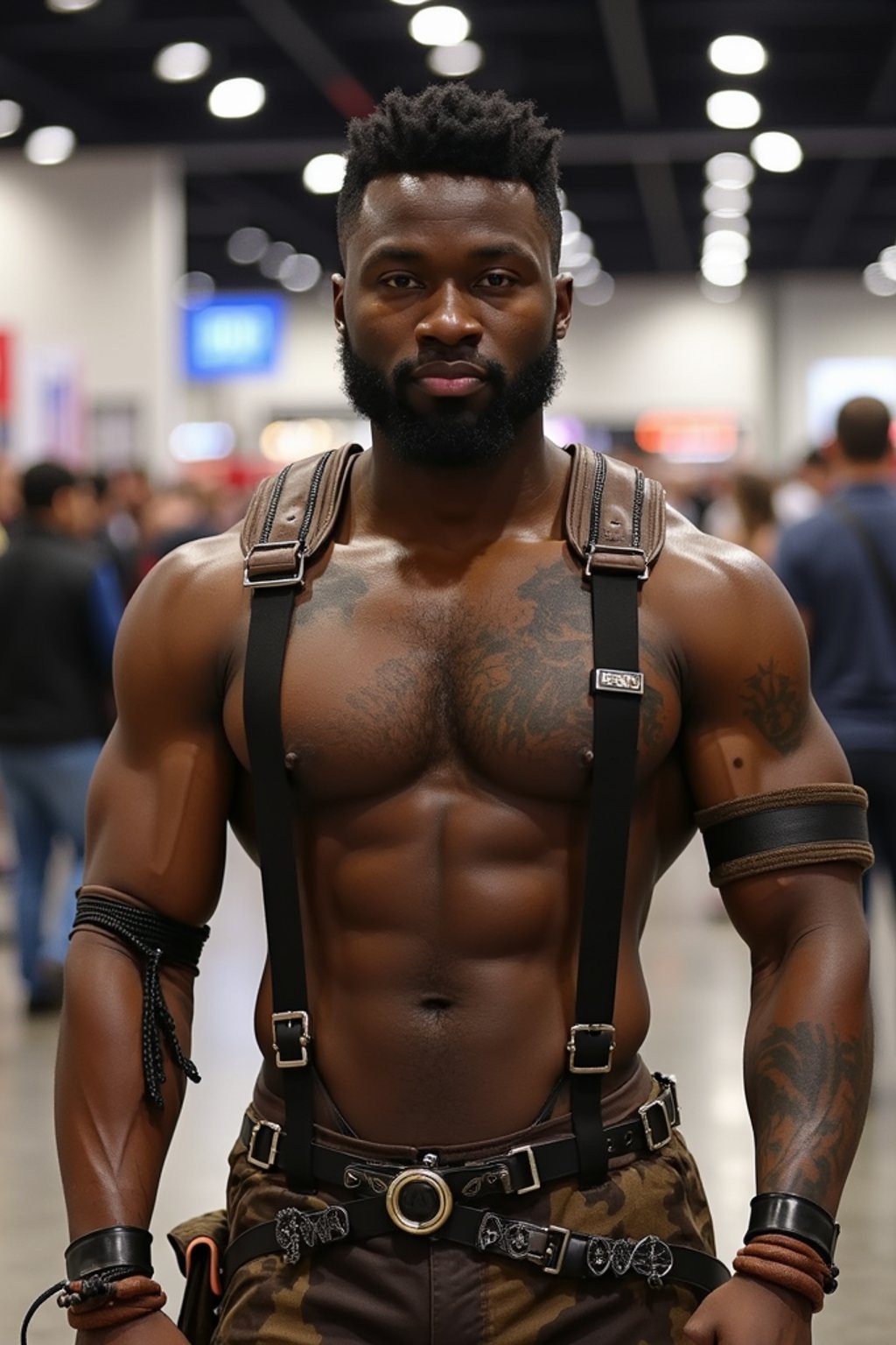 man in sexy Cosplay outfit at Cosplay Convention