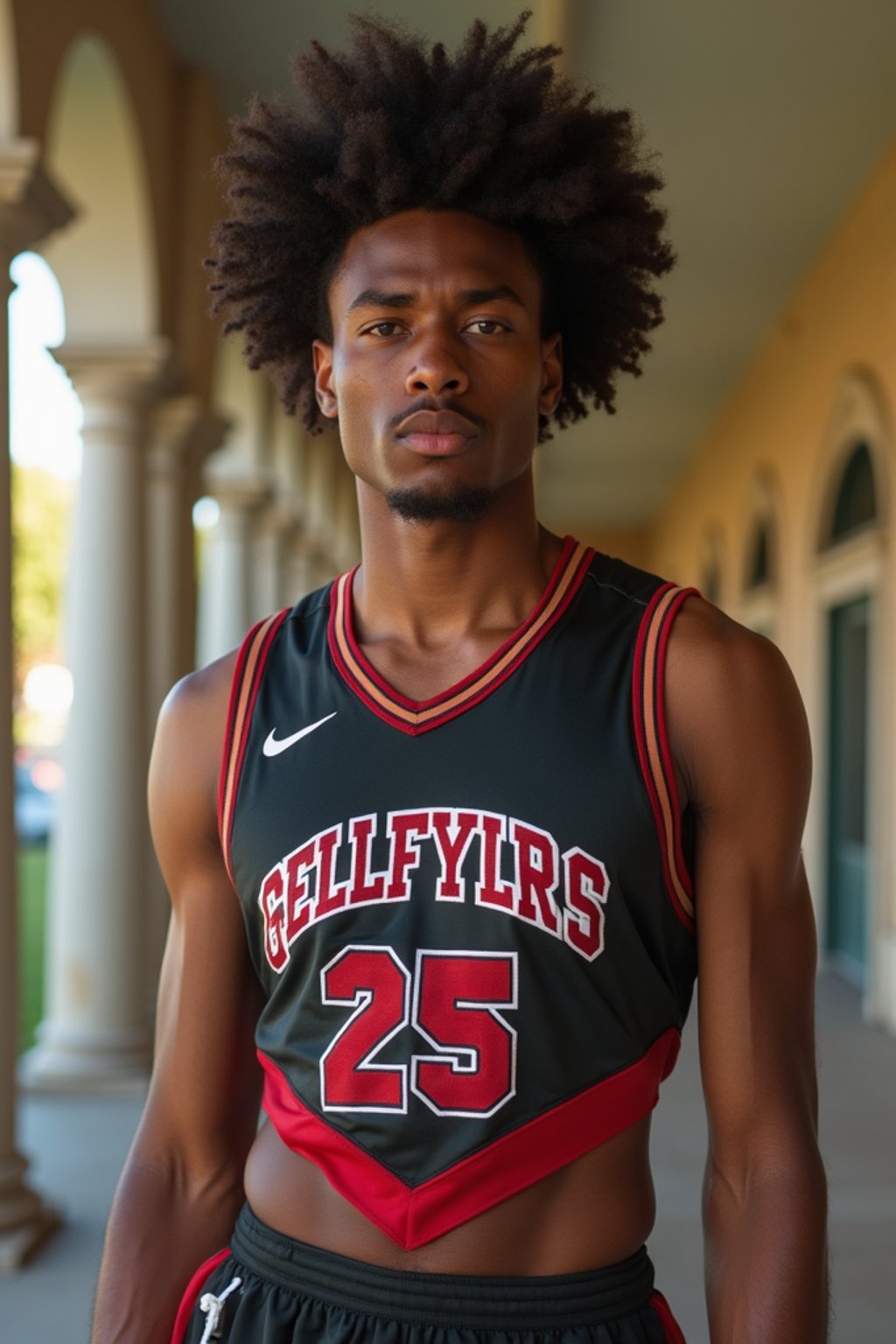 man as Cheerleader at college