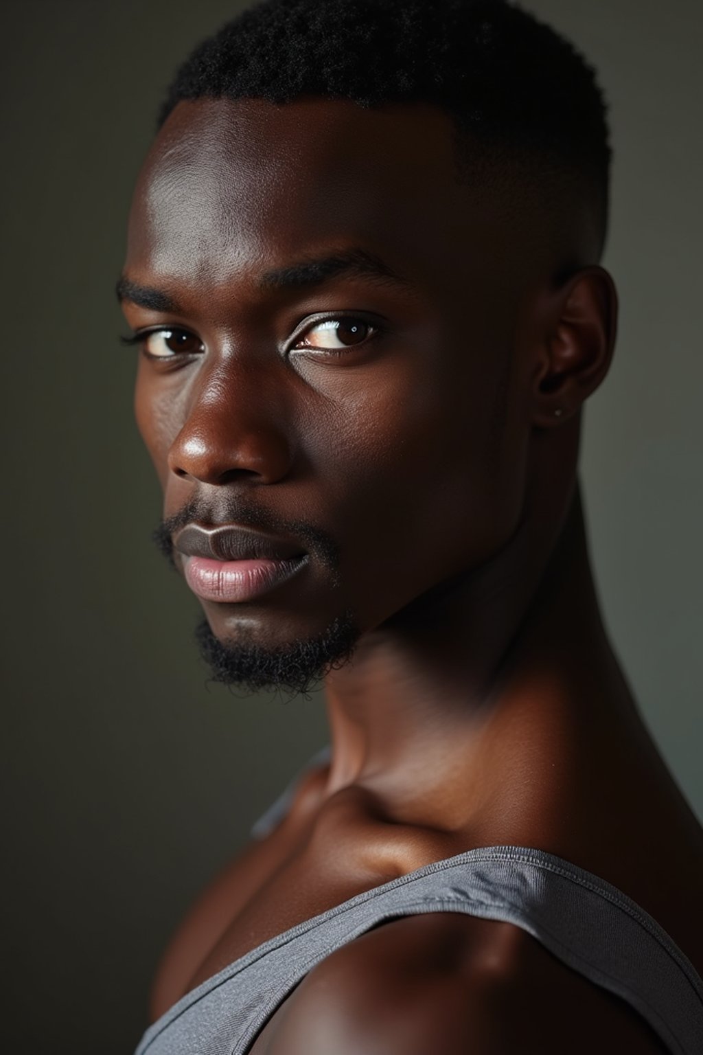 man wearing underwear  in Men's Health  centerfold photoshoot. intact eyes, symmetrical eyes, realistic skin texture. hyper realistic eyes. photorealistic